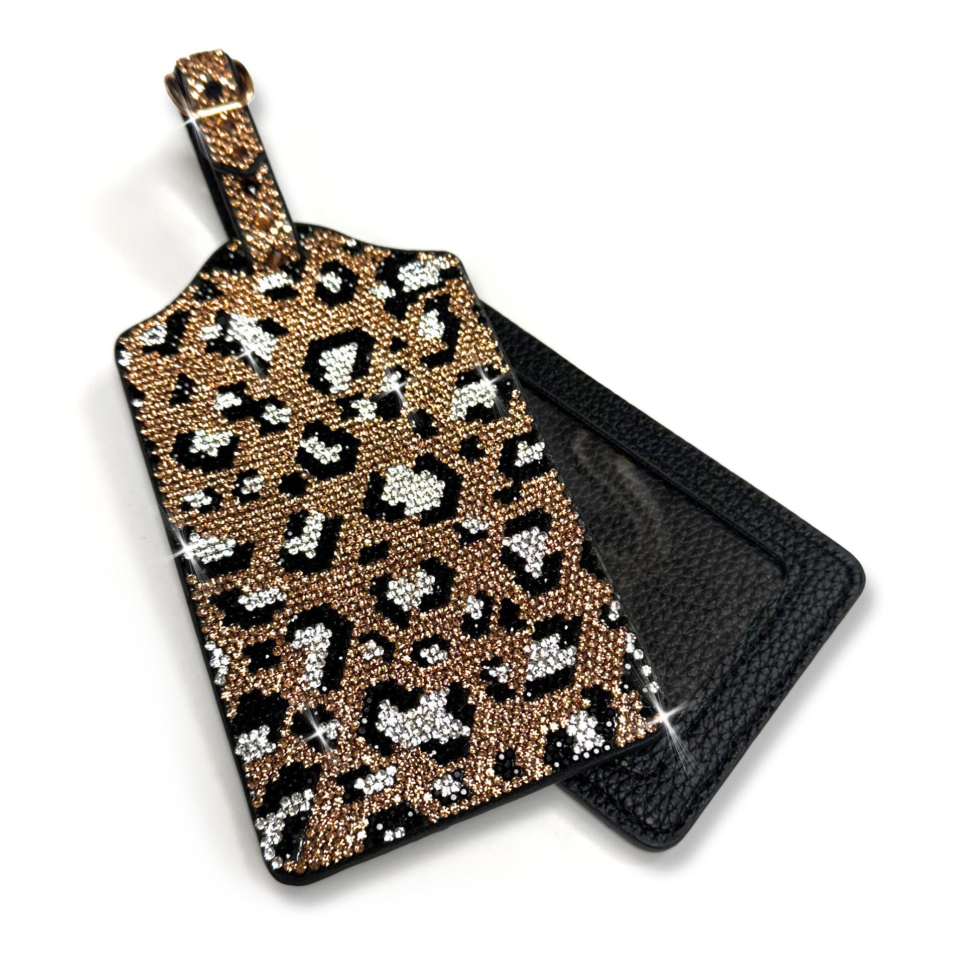 WILD LEOPARD LUX COLLECTION LUGGAGE TAG GOLD