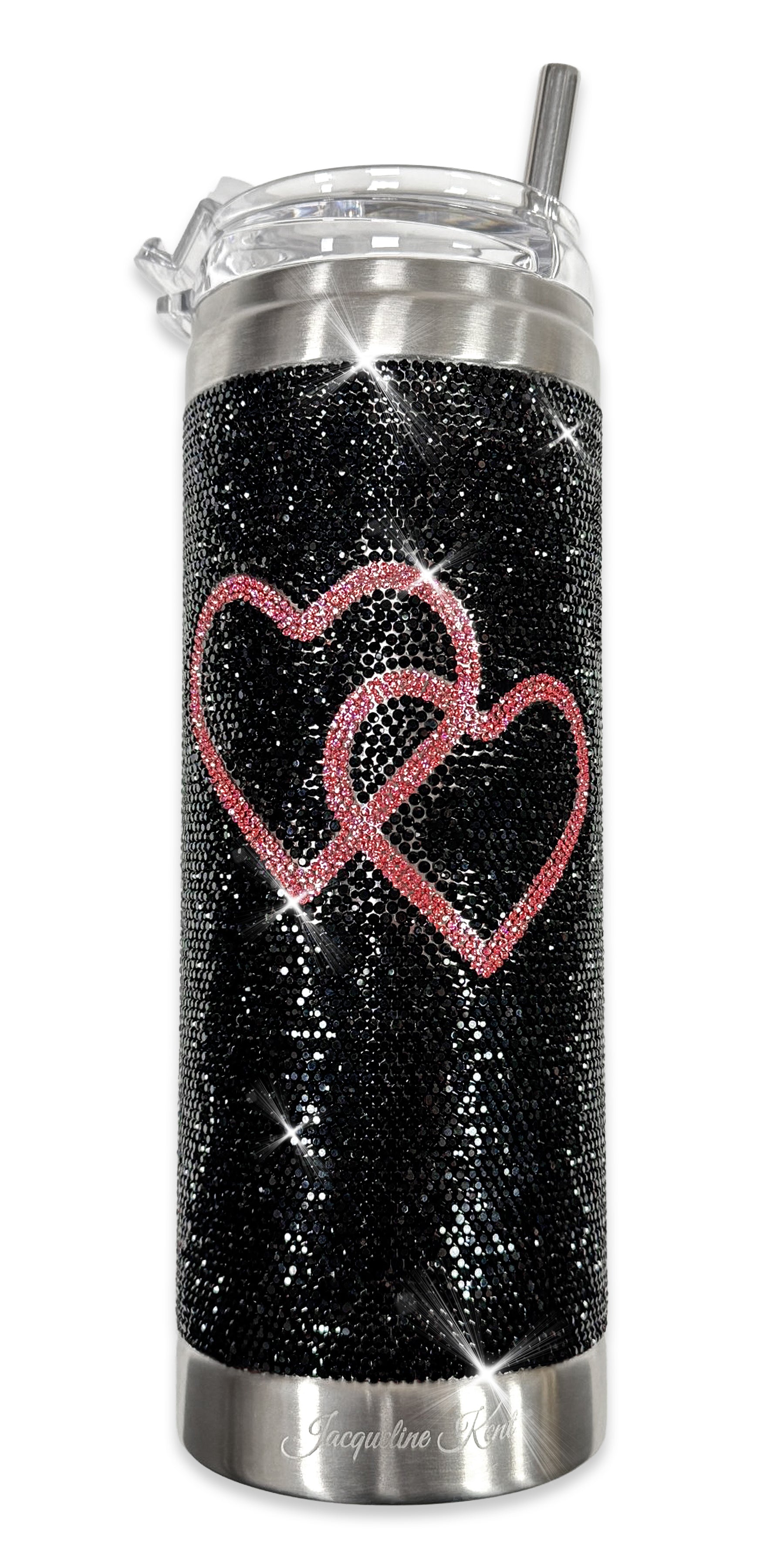 TUMBLER CRYSTAL PINK HEART
