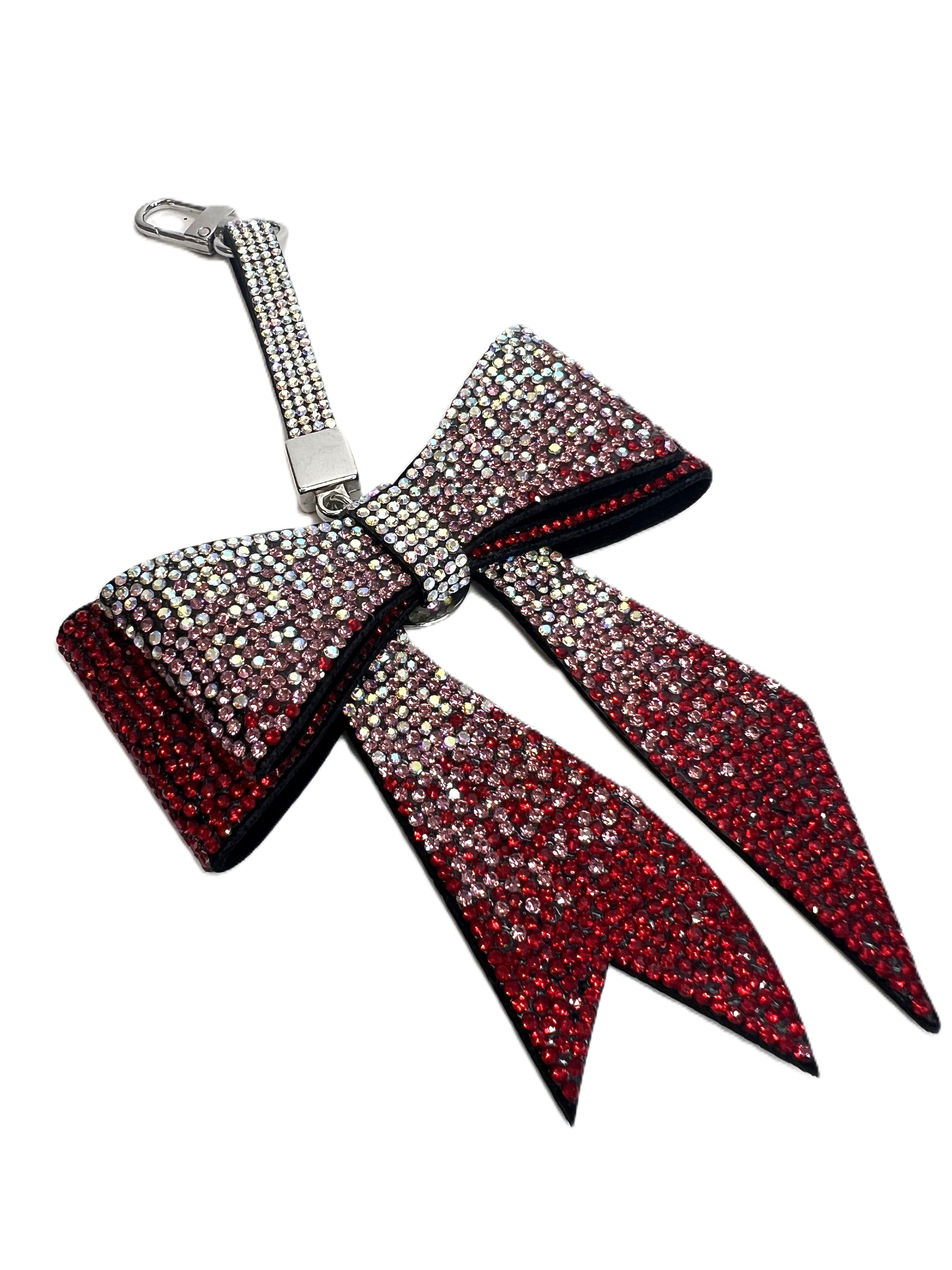 DAZZLE ME DARLING BOW PURSE CHARM RED OMBRE