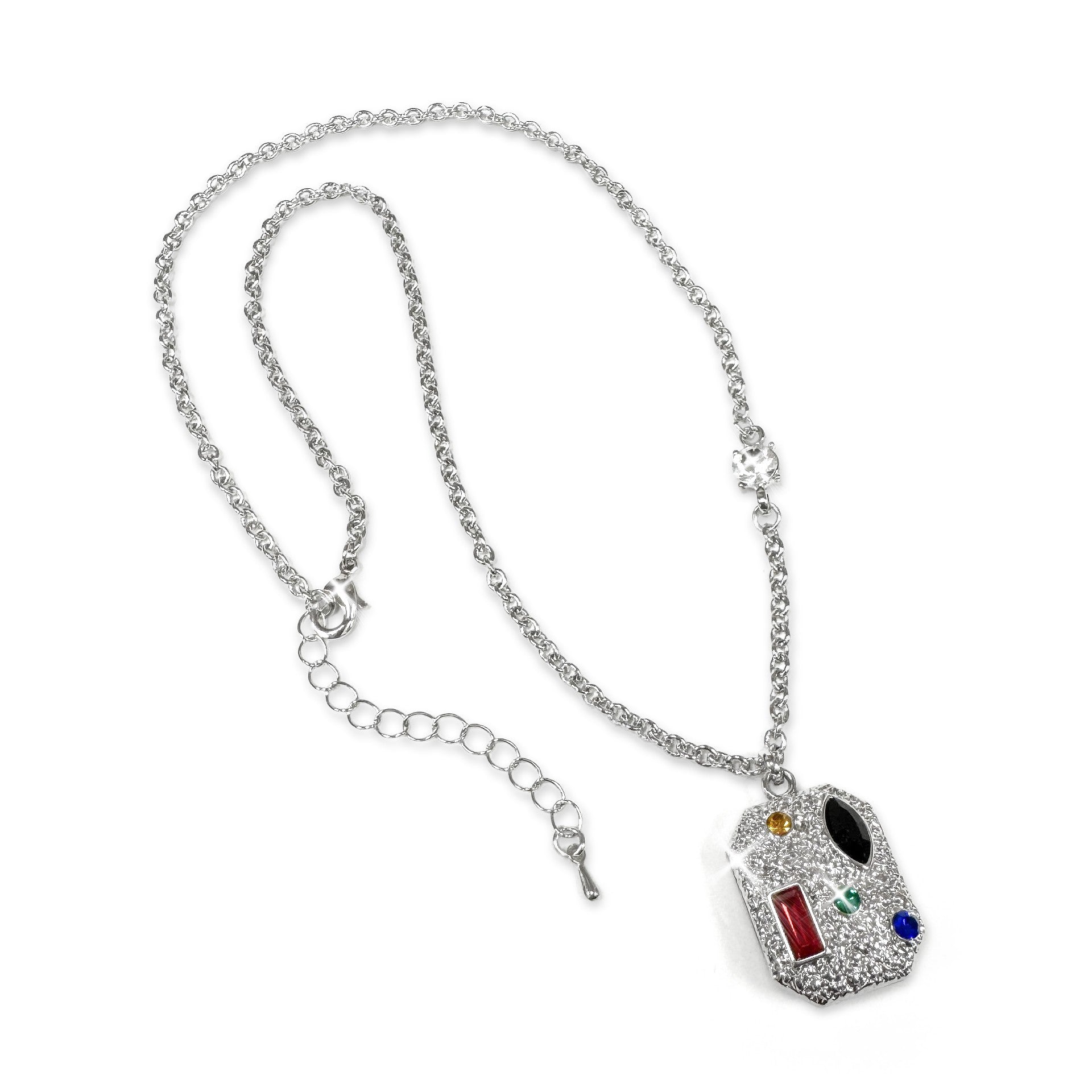 Jacqueline Kent Crown Jeweled Necklace – Silver