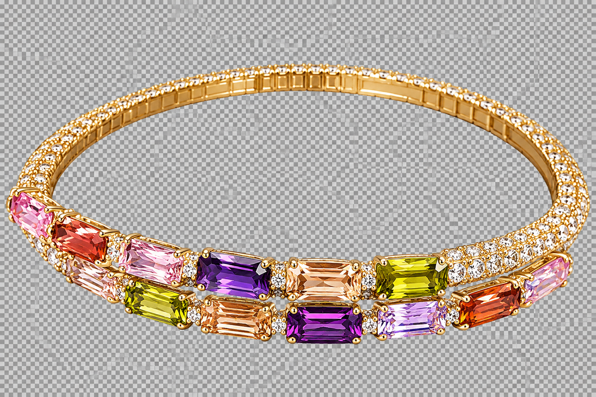 BRACELET JEWELED SPRIAL MULTI