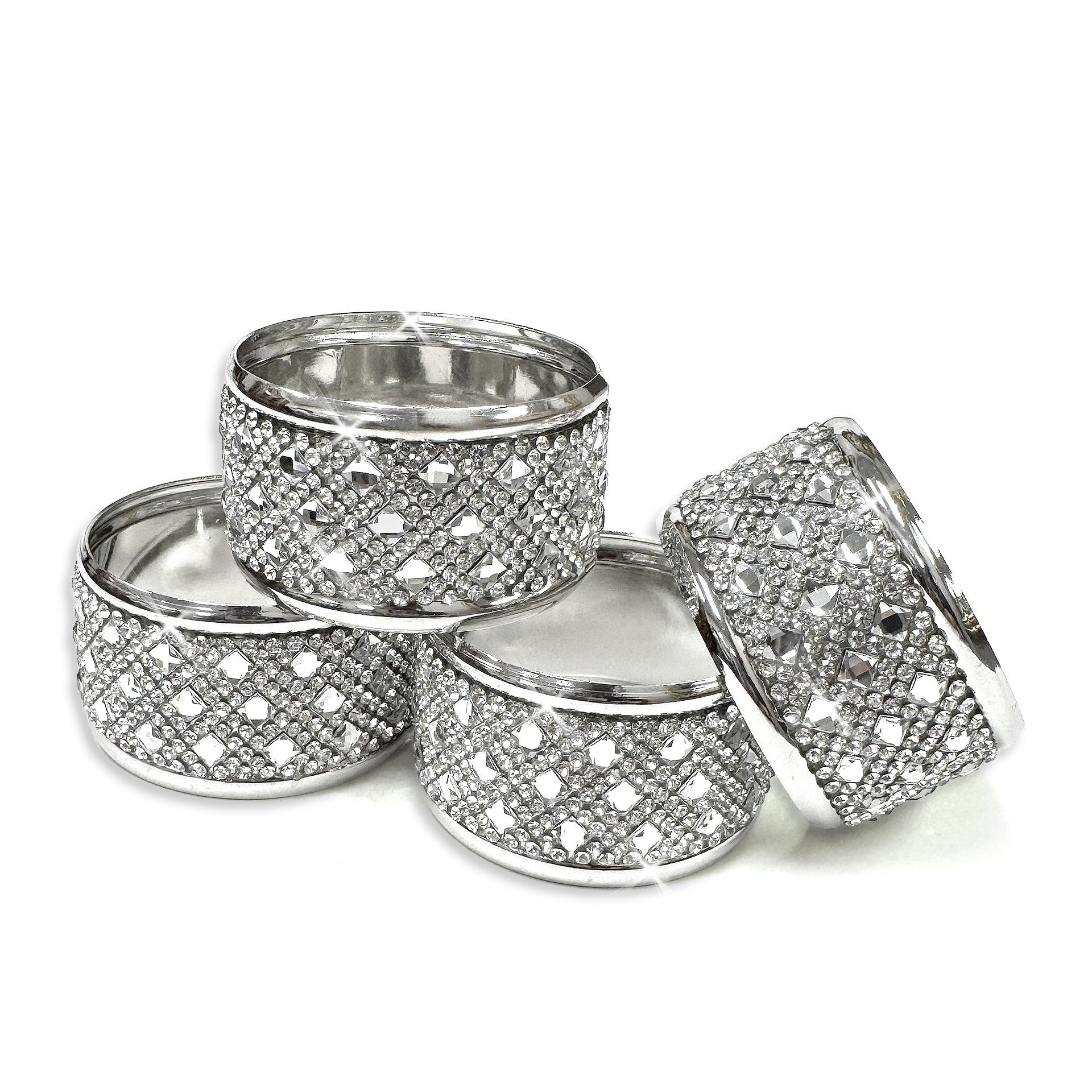 NAPKIN RING SILVER SET OF 4