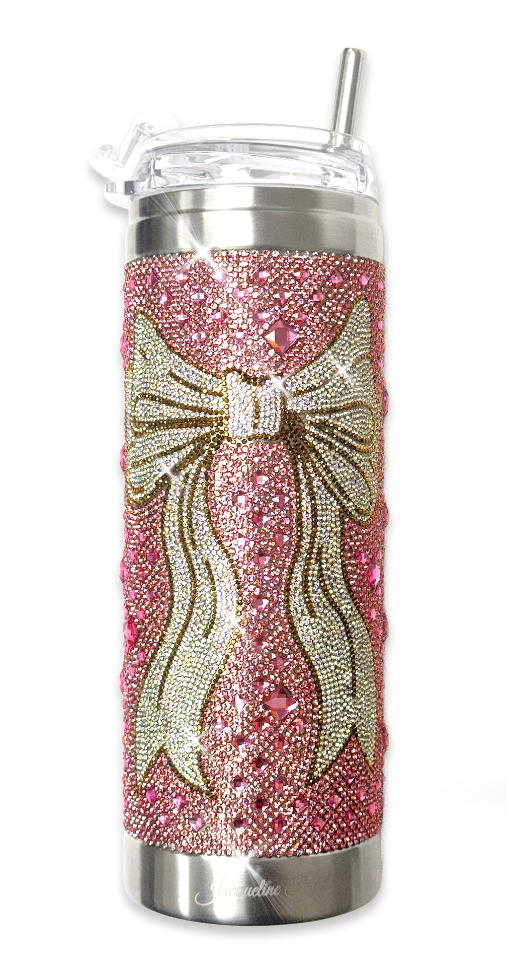 Jacqueline Kent VIP Crystal Tumbler Pink Bow
