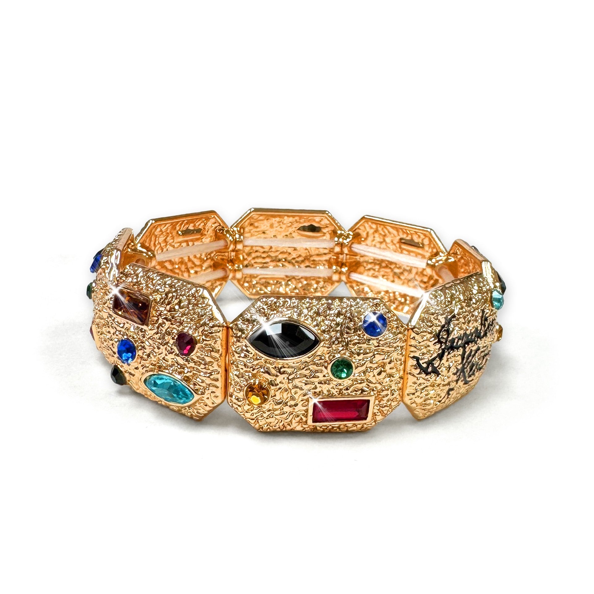 Jacqueline Kent Crowned Jewel Mosaic Bracelet – Gold