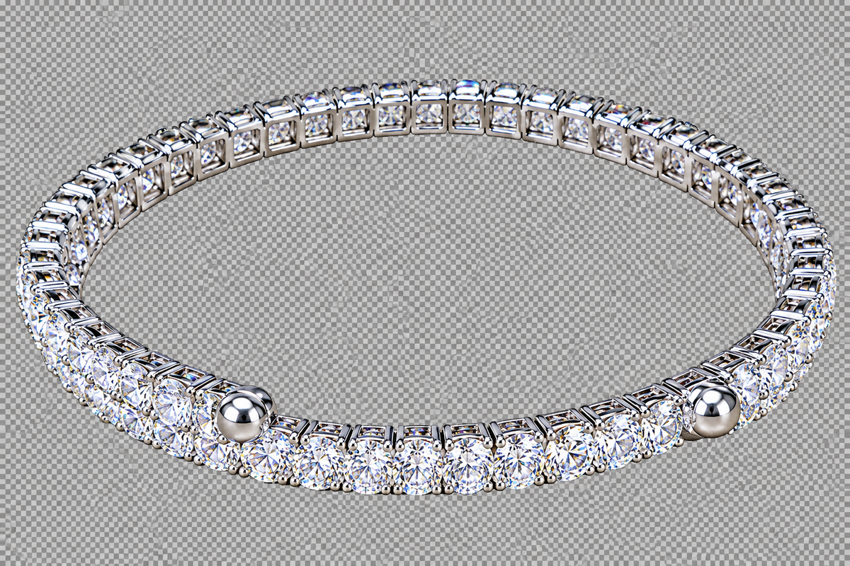 BRACELET JEWELED SPRIAL SILVER
