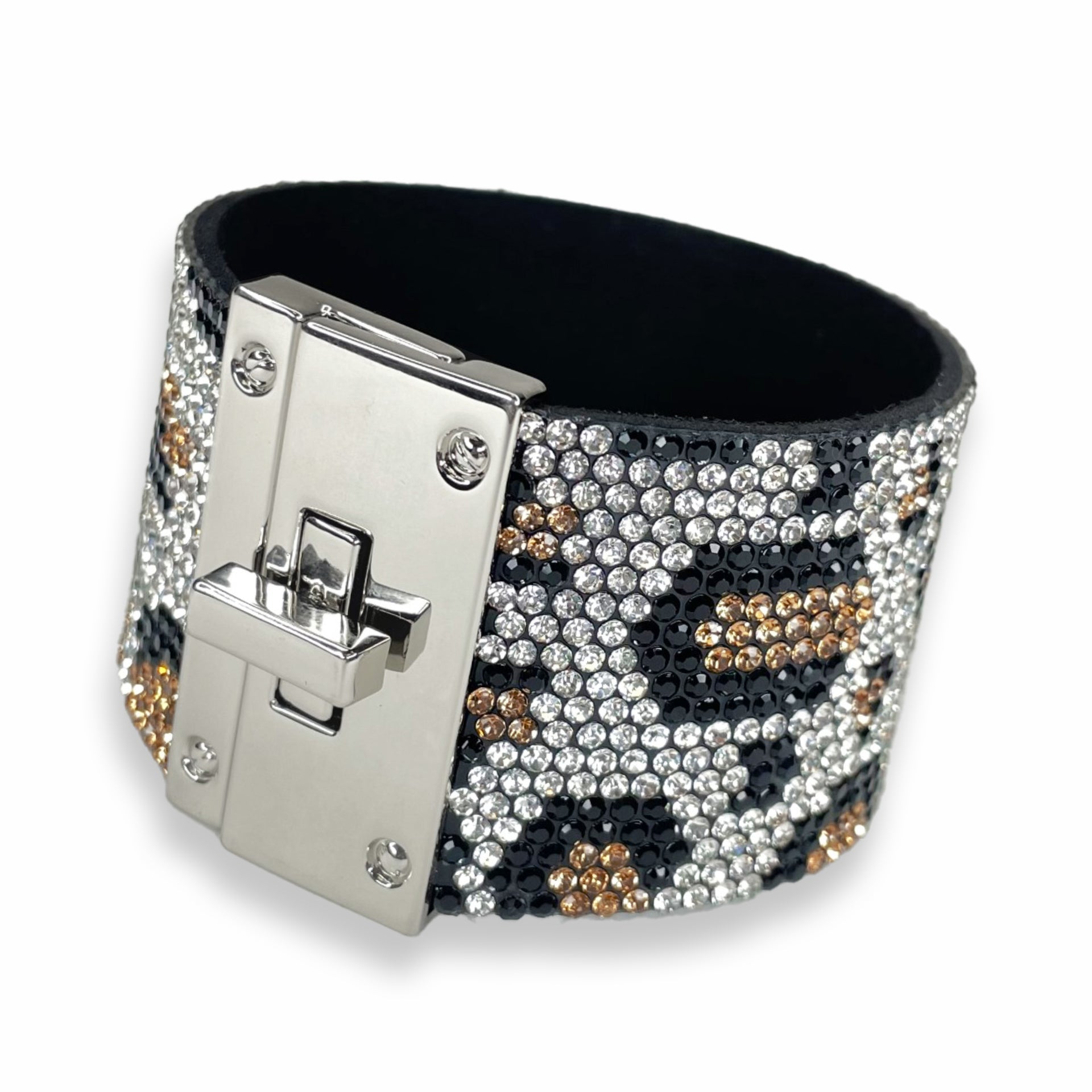 WILD LEOPARD LUX COLLECTION CUFF SILVER