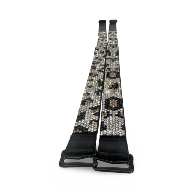 WILD LEOPARD LUX COLLECTION BRA STRAP LEOPARD SILVER