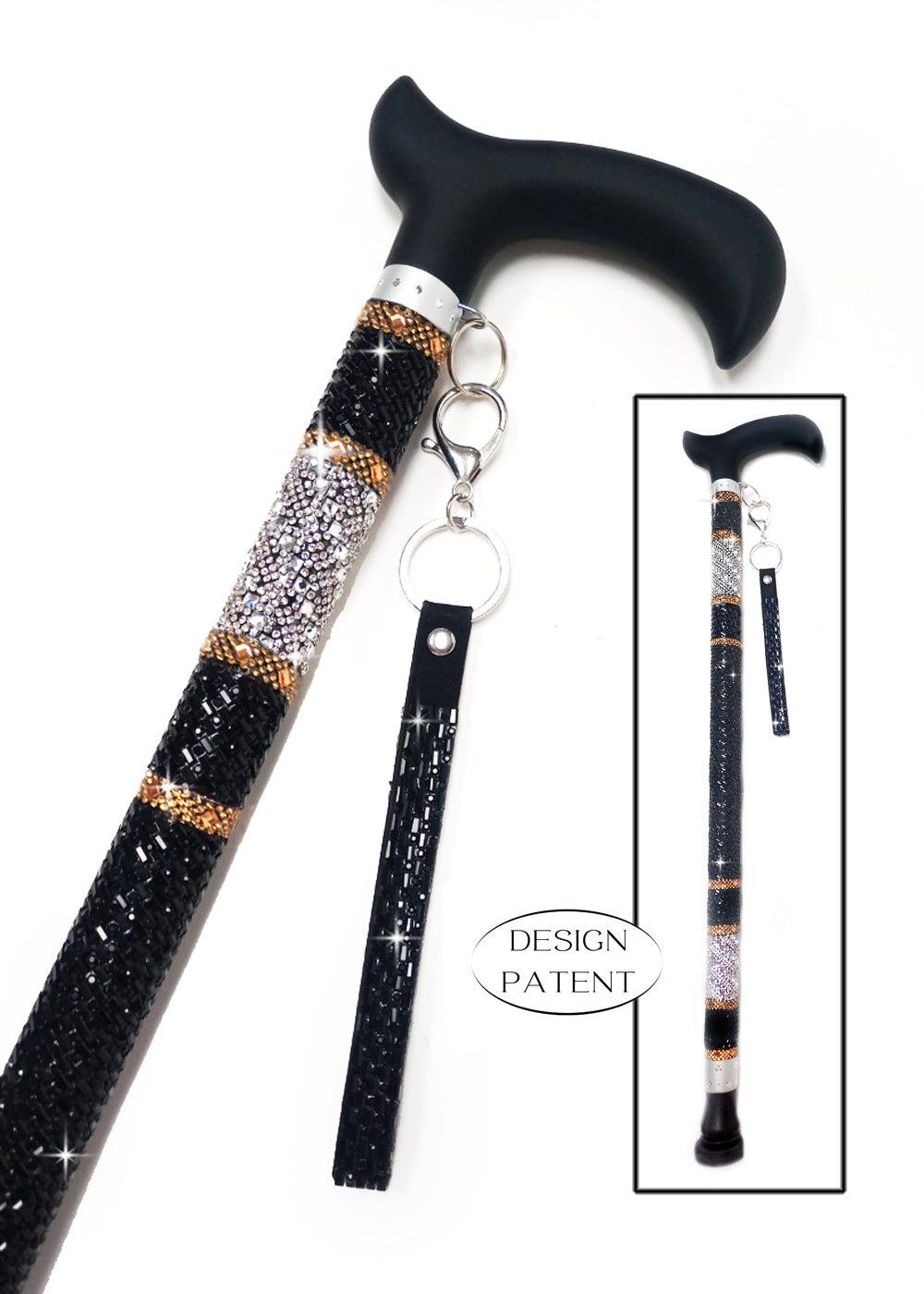LADY KENT COLLECTION SUGAR CANE BLACK SILVER