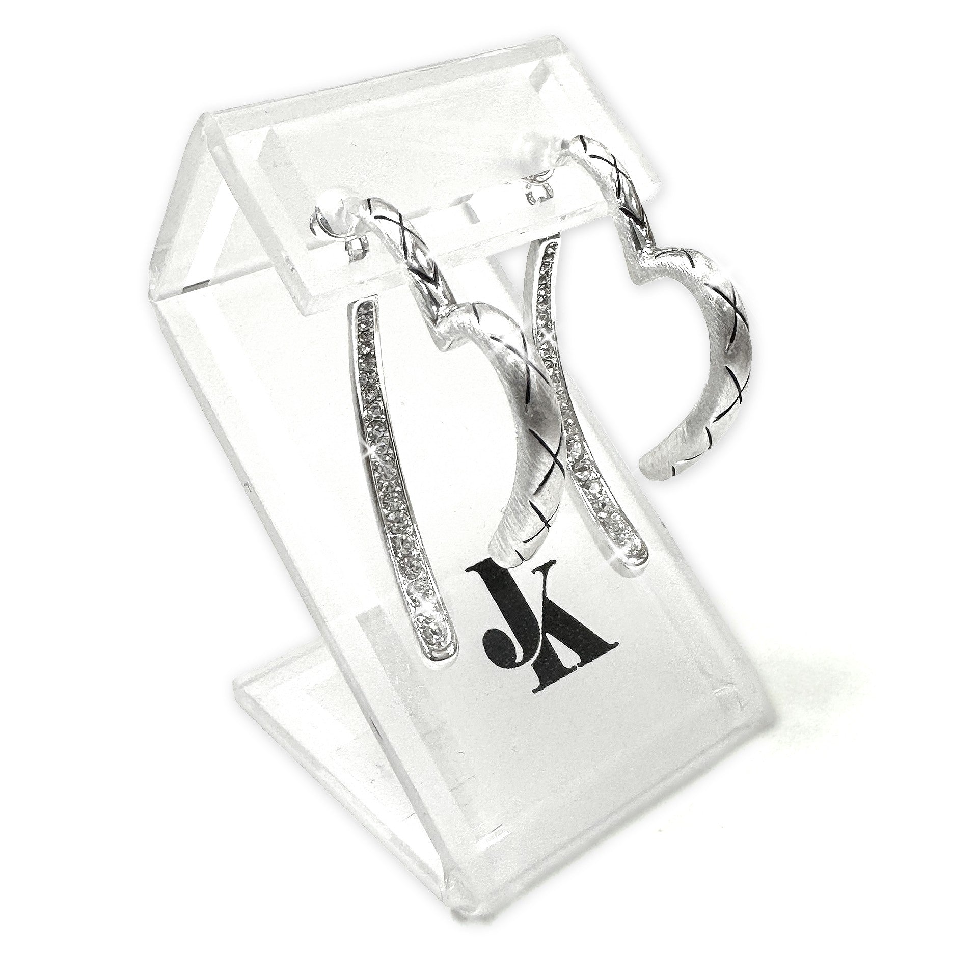 Jacqueline Kent Silver Broken Heart Earrings
