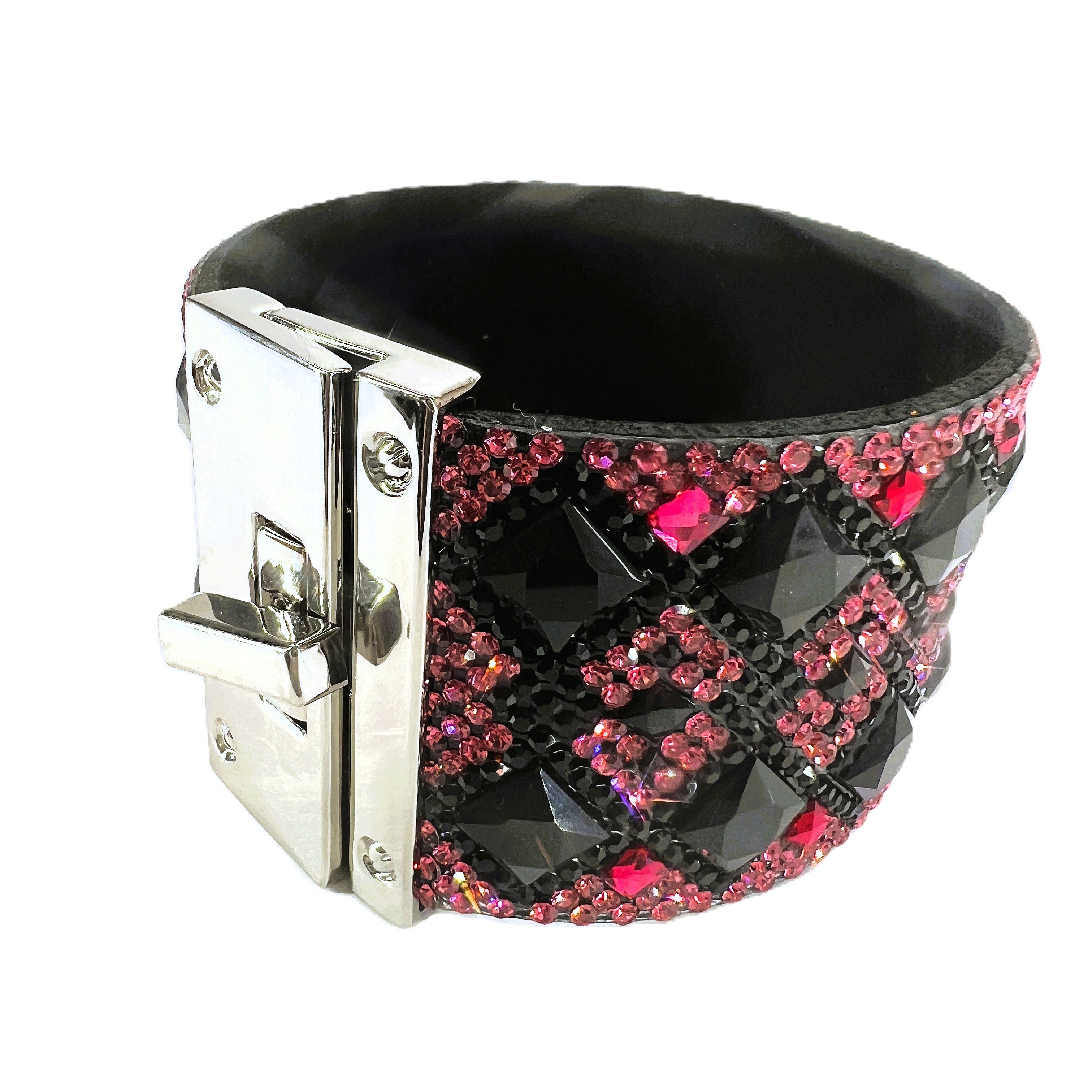 REBEL ROSE COLLECTION CUFF PINK BLACK