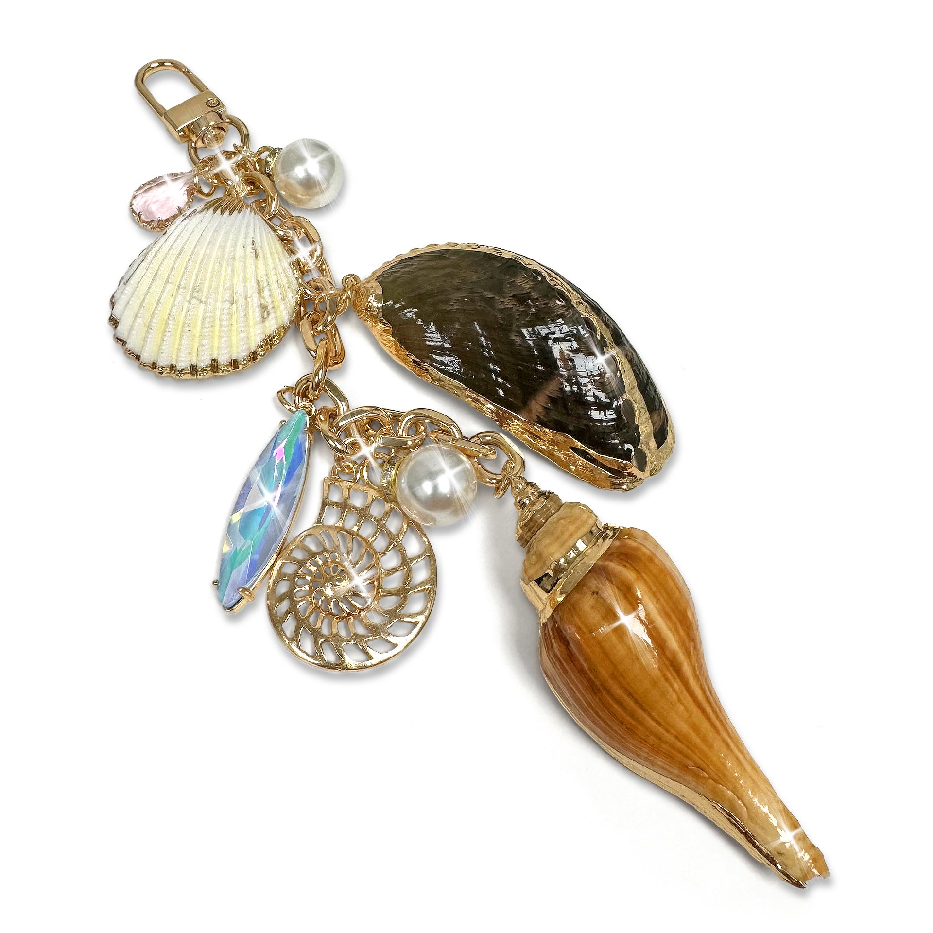 PURSE CHARM OCEAN TREASURES SHELLS