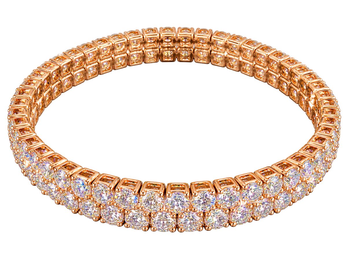 BRACELET JEWELED SPRIAL SILVER PINK