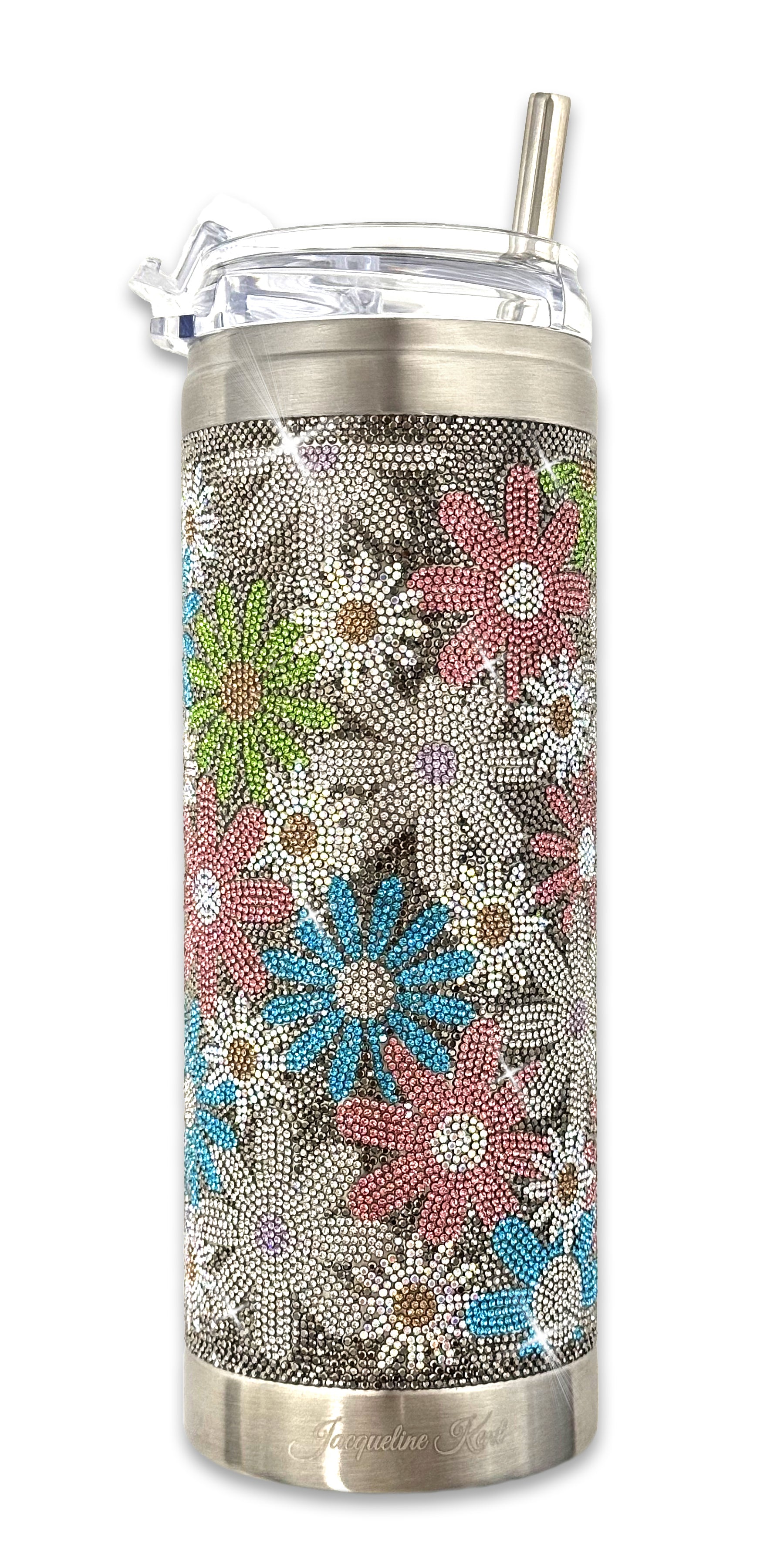 FLOWER POWER TUMBLER COLLECTION HEMATITE