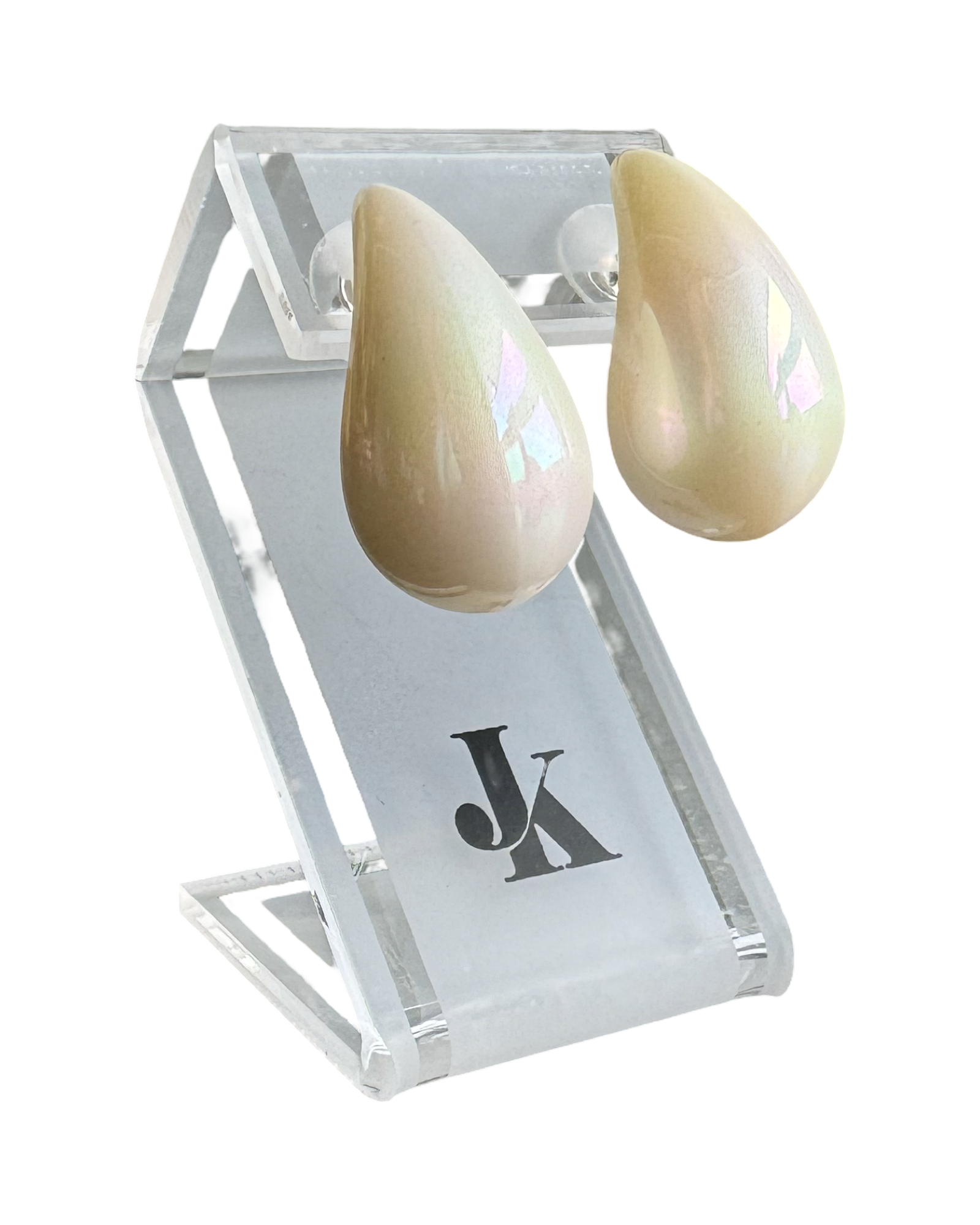 LUMINOUS TEARDROP EARRINGS - MOTHER OF PEARL