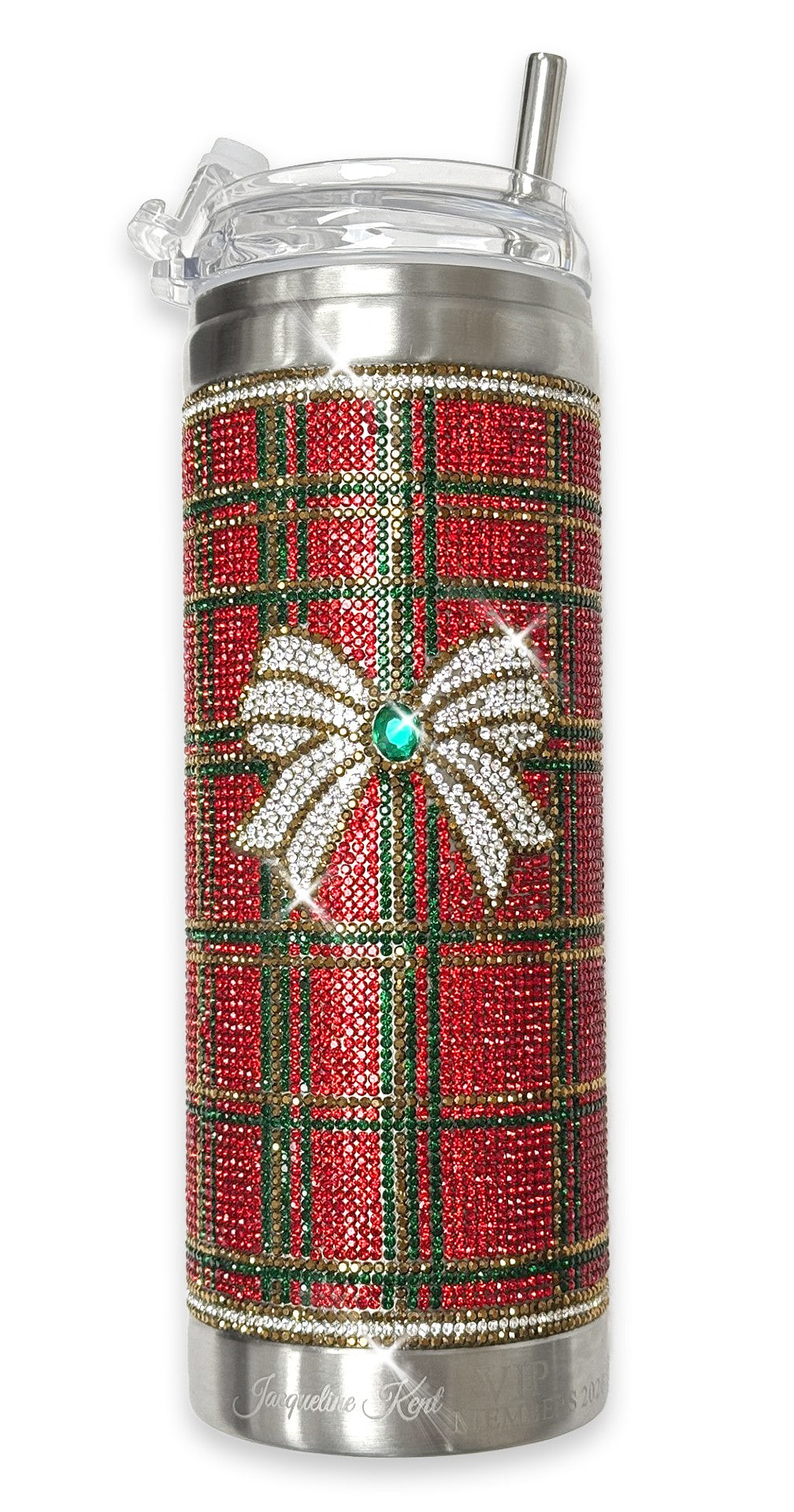 CRYSTAL TUMBLER RED PLAID *PRE SALE*