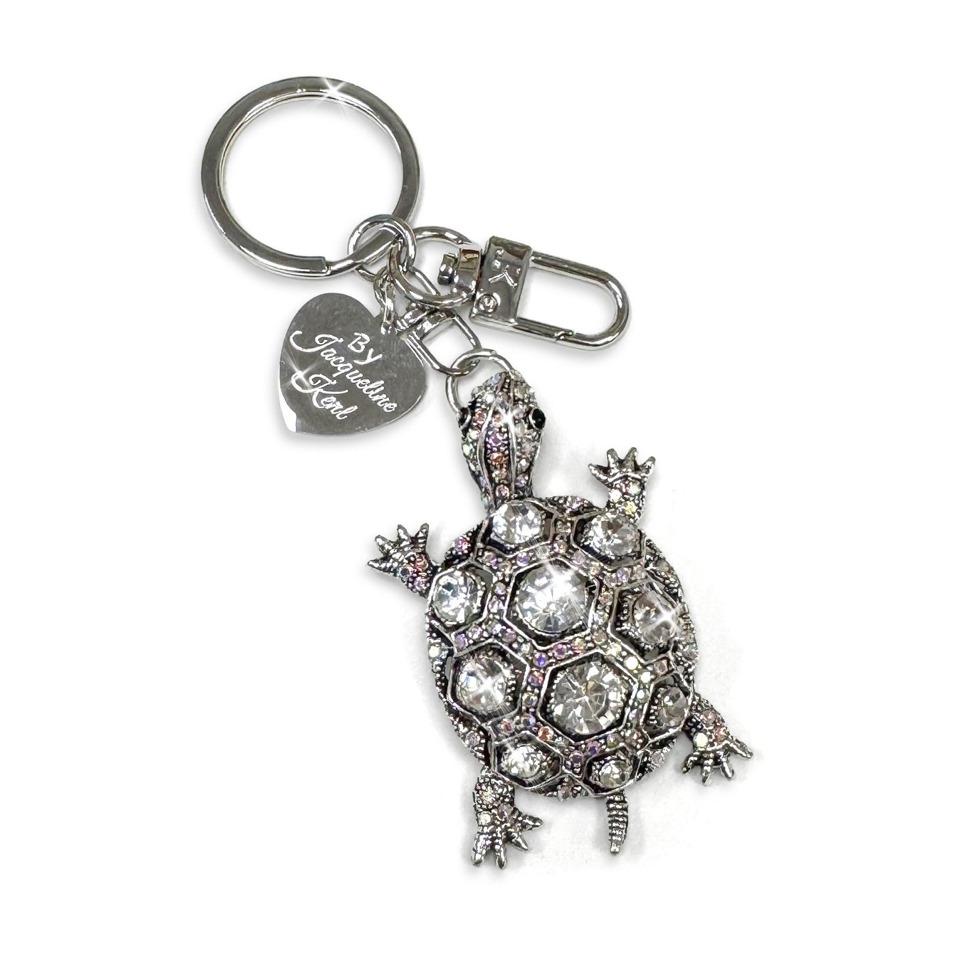 PURSE CHARM SILVER TURTLE