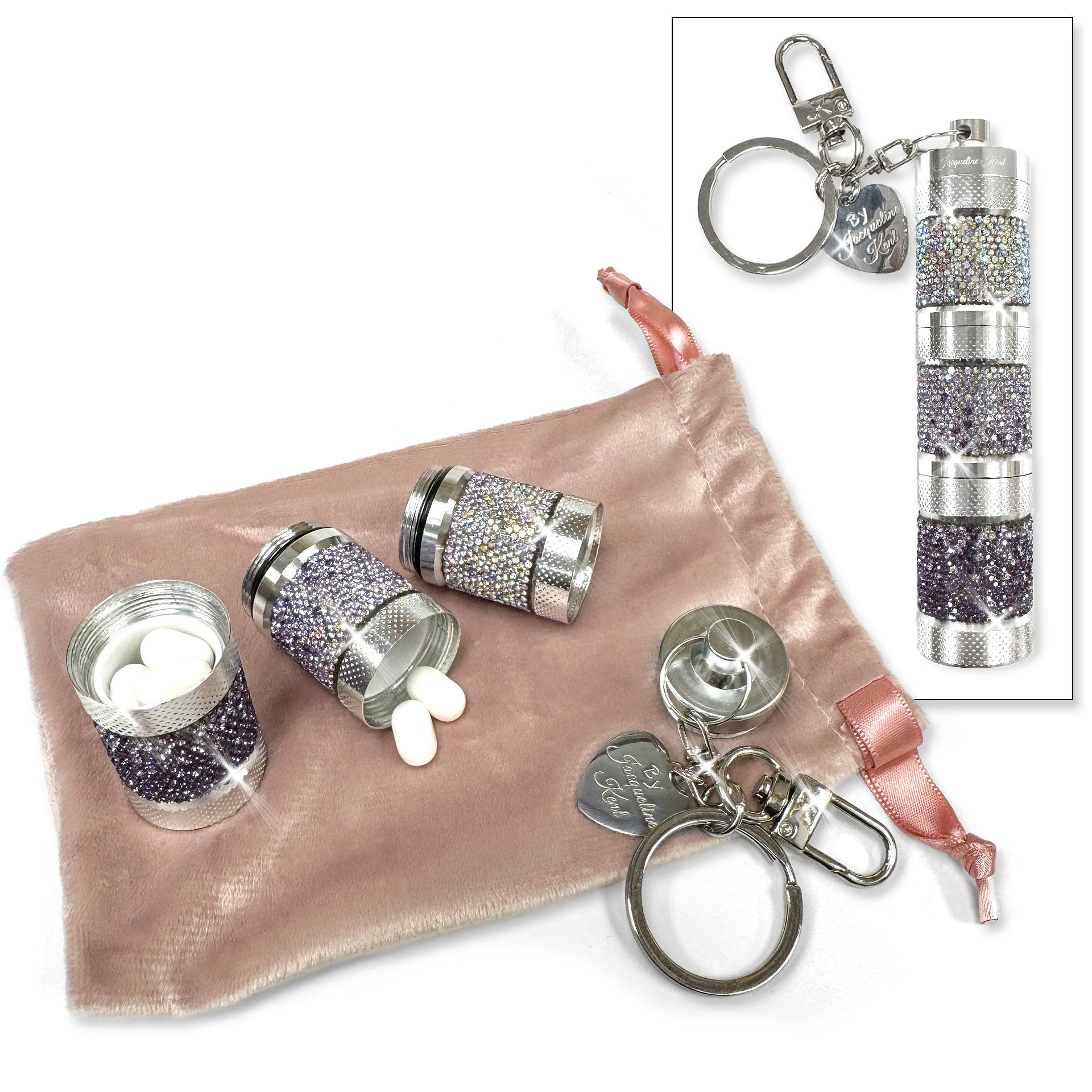 Jacqueline Kent Pill Container – Purple Ombré