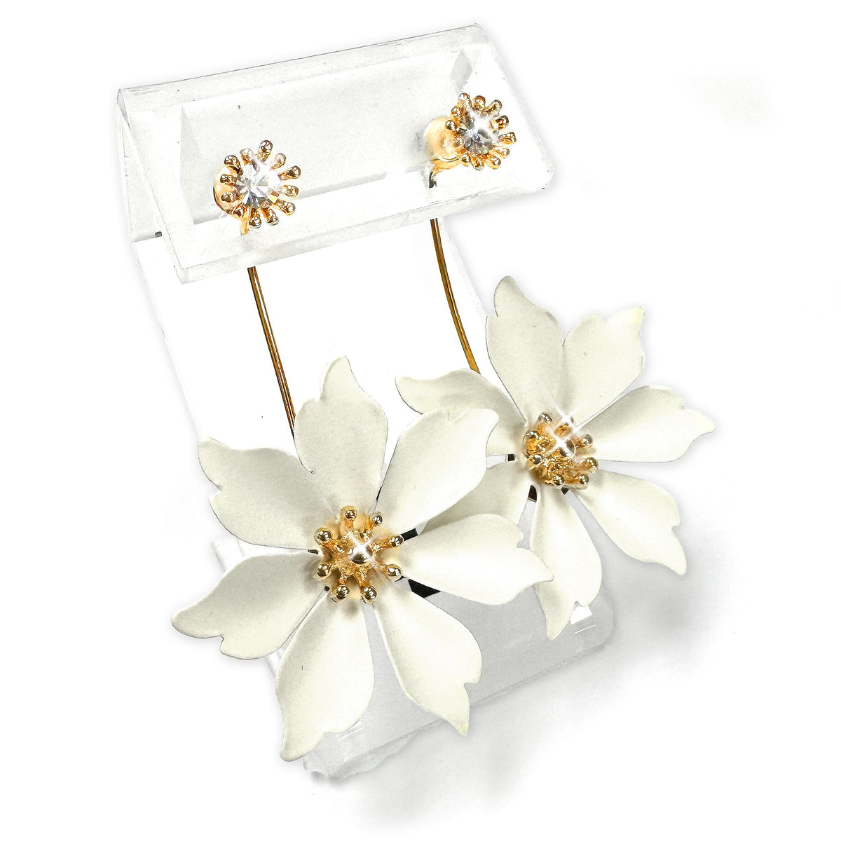 EARRING WHITE FLOWER