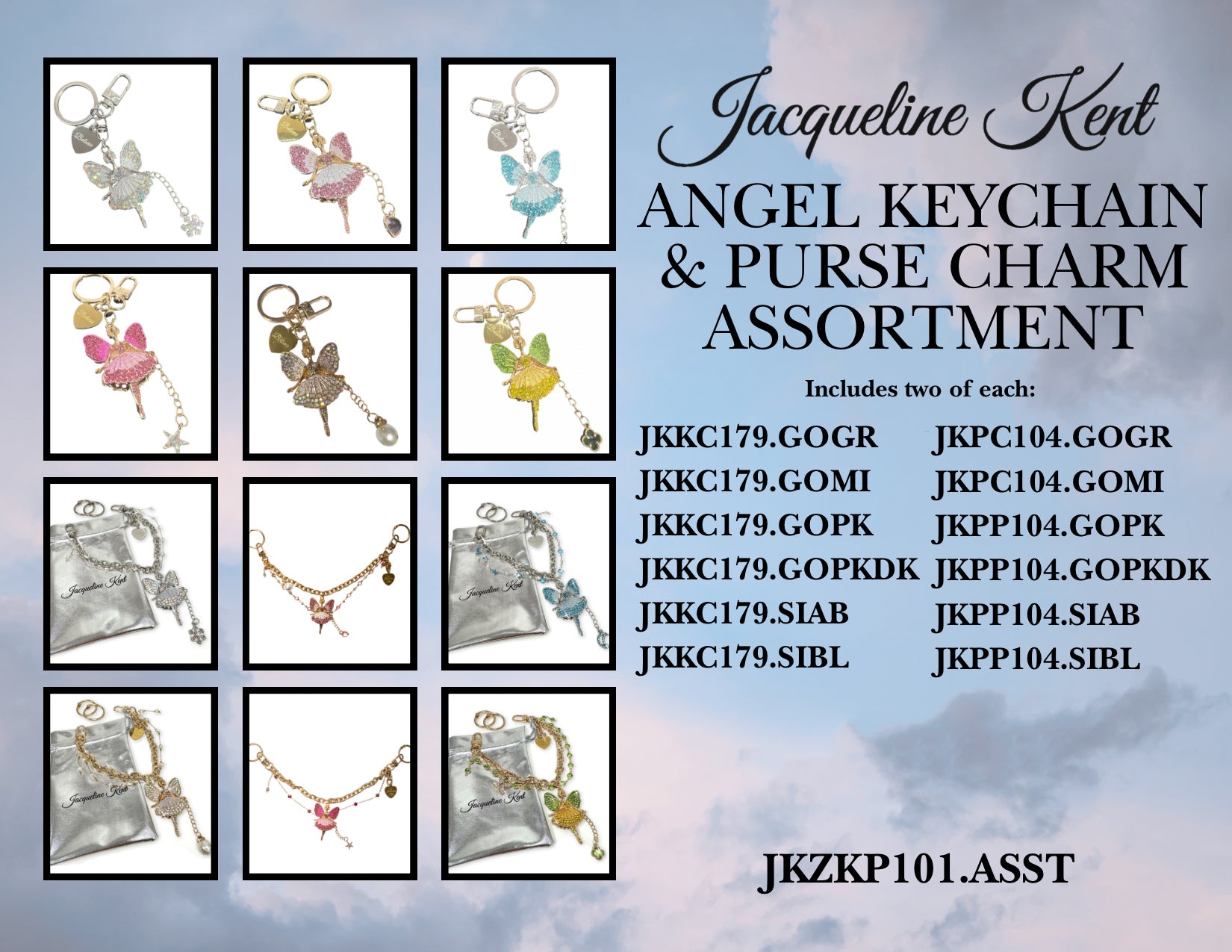 ANGEL KEYCHAIN/PURSE CHAIN ASSORTMENT