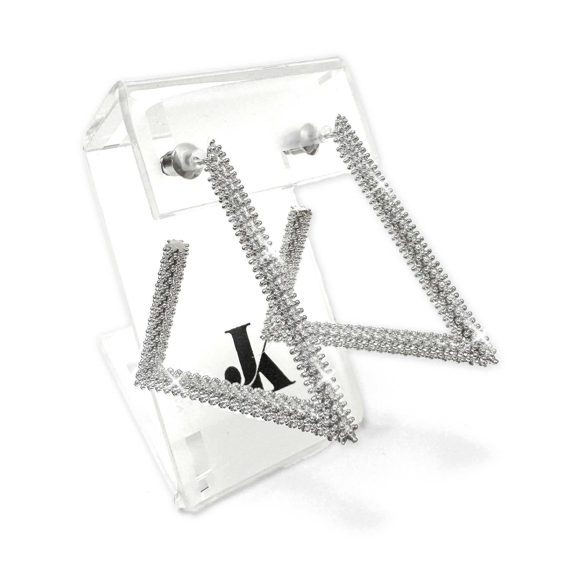 EARRING TRIANGLE SILVER