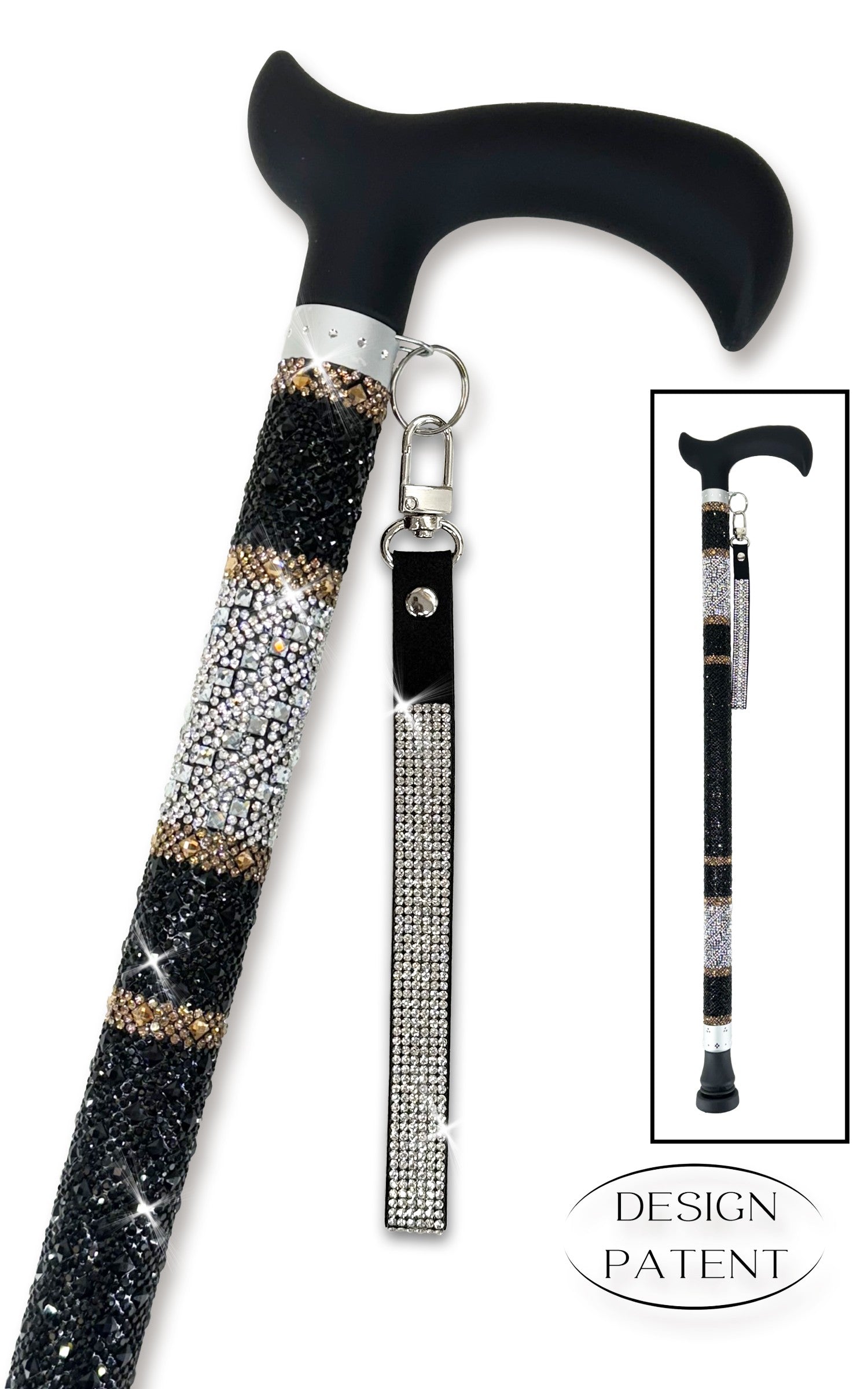 LADY KENT COLLECTION SUGAR CANE BLACK SILVER