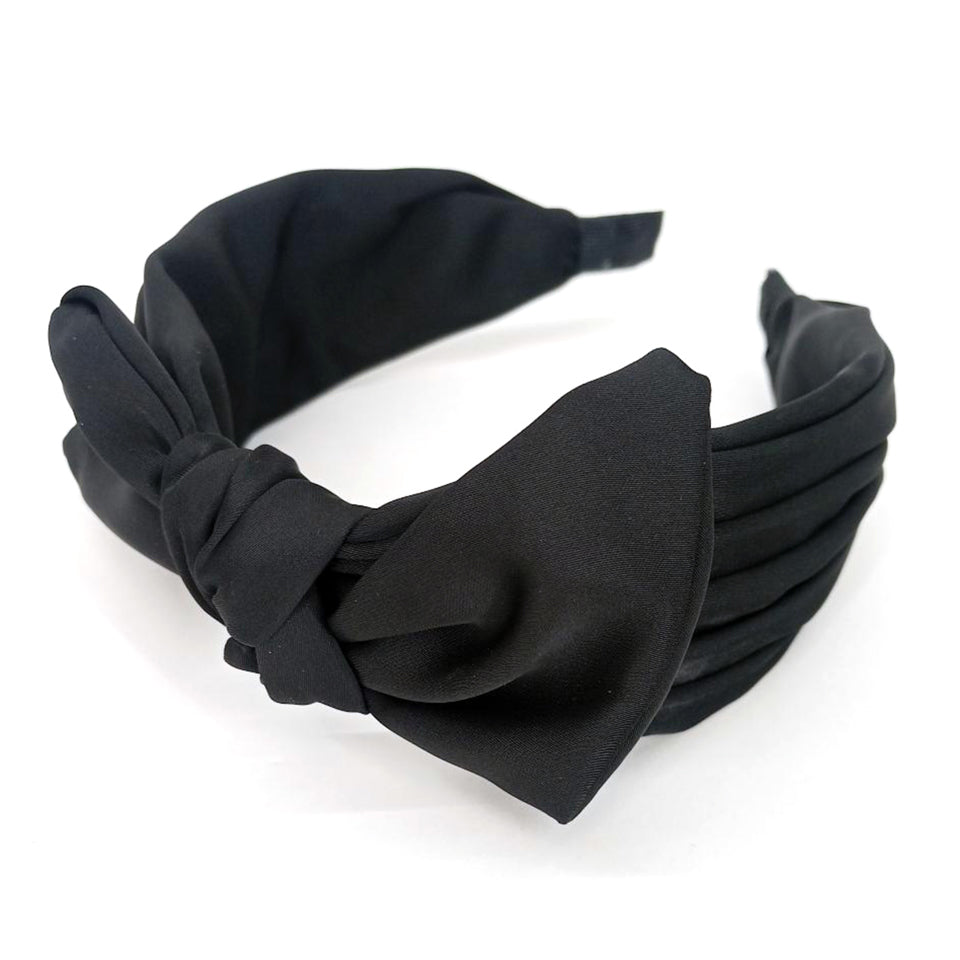 HAIRBAND SATIN BLACK