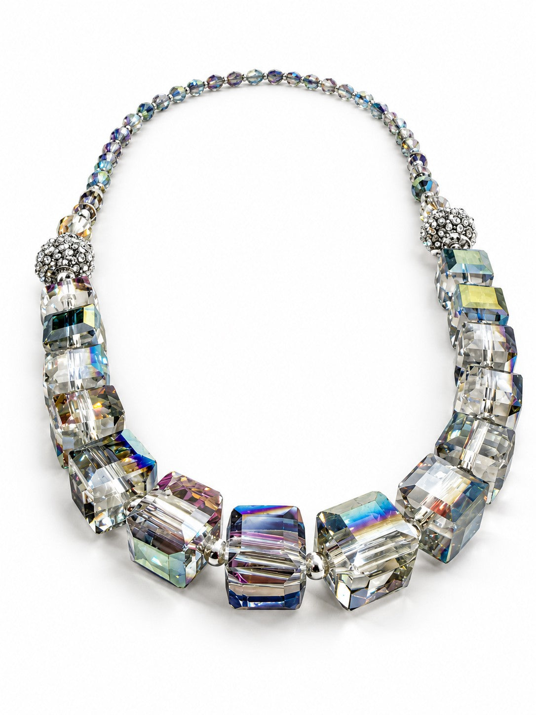 NECKLACE SQUARES 3 IN 1 DARK MULTI