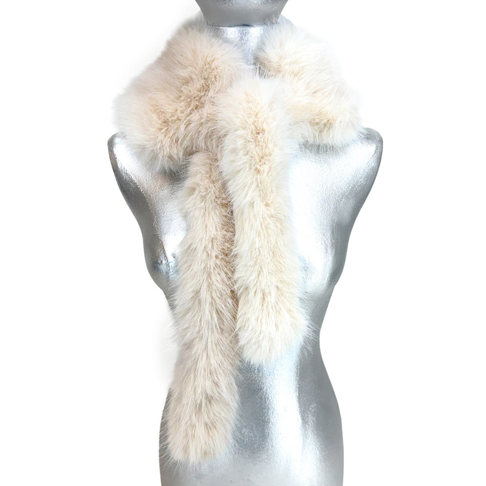 FAUX FUR FANTASY - FUR STOLE CREAM