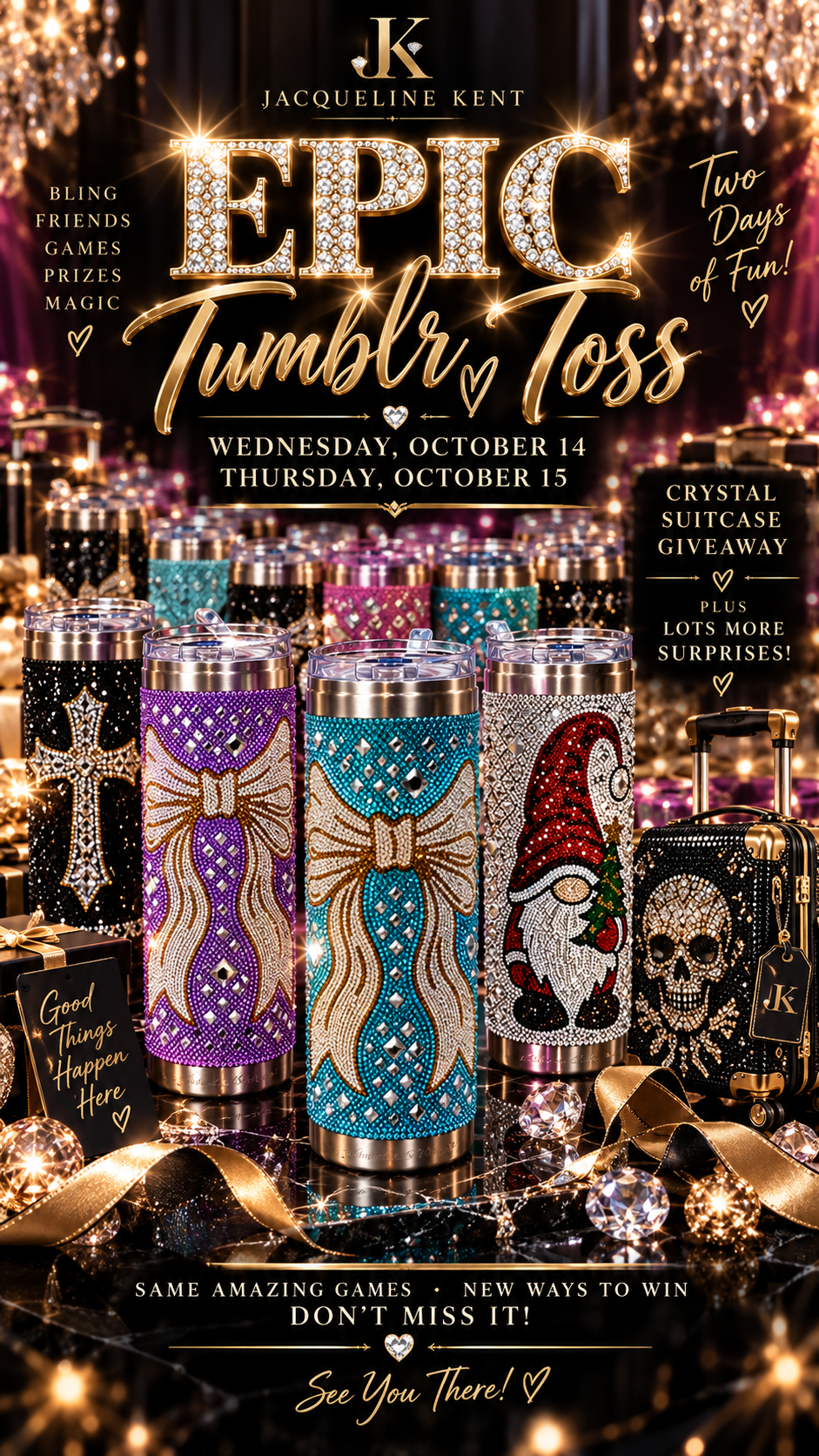 TUMBLER TOSS WEDNESDAY OCTOBER 14 2026 5 PM EST