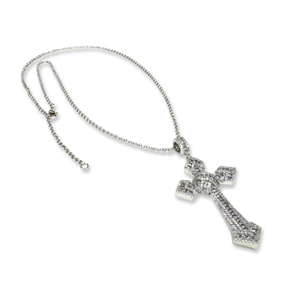 NECKLACE CROSS SILVER