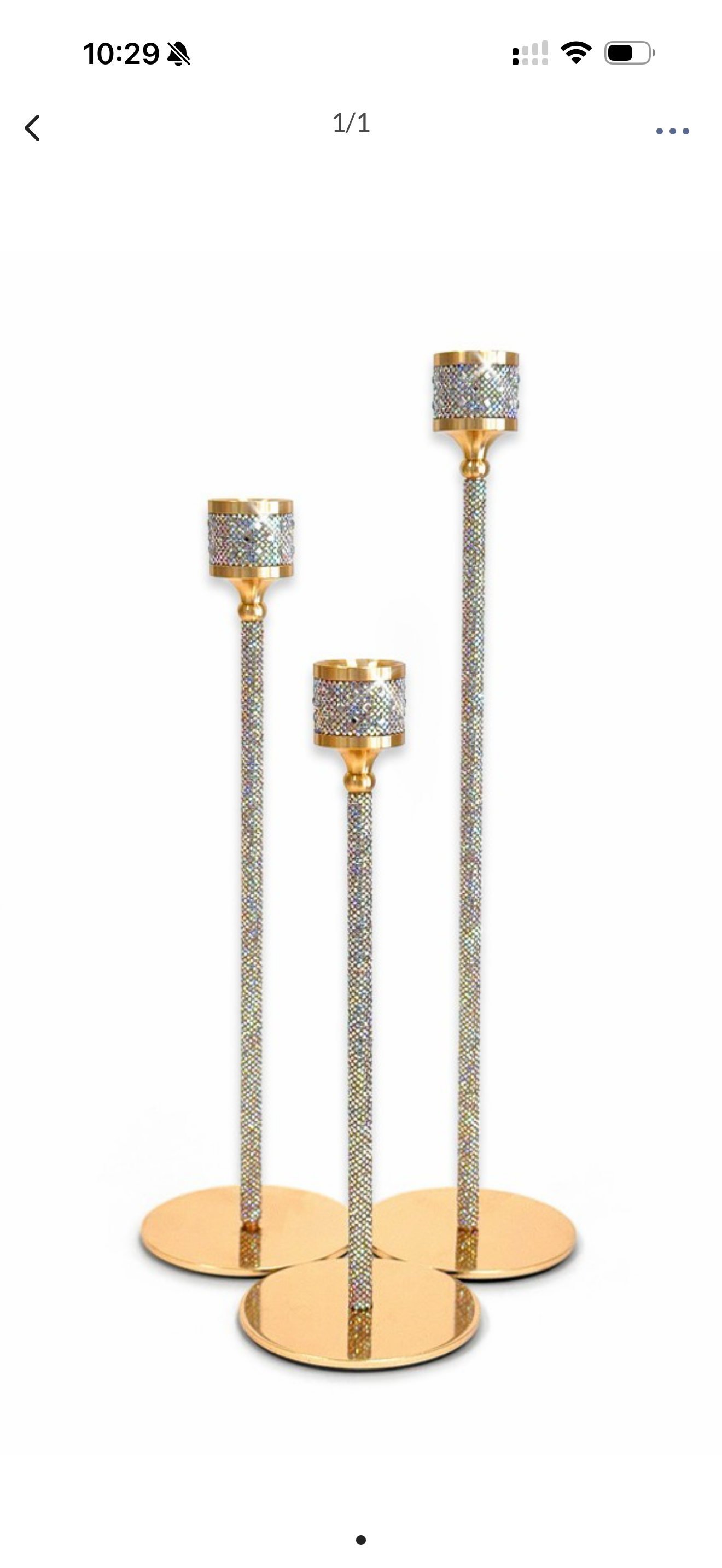 CANDLE STICK SILVER AB SET OF 3