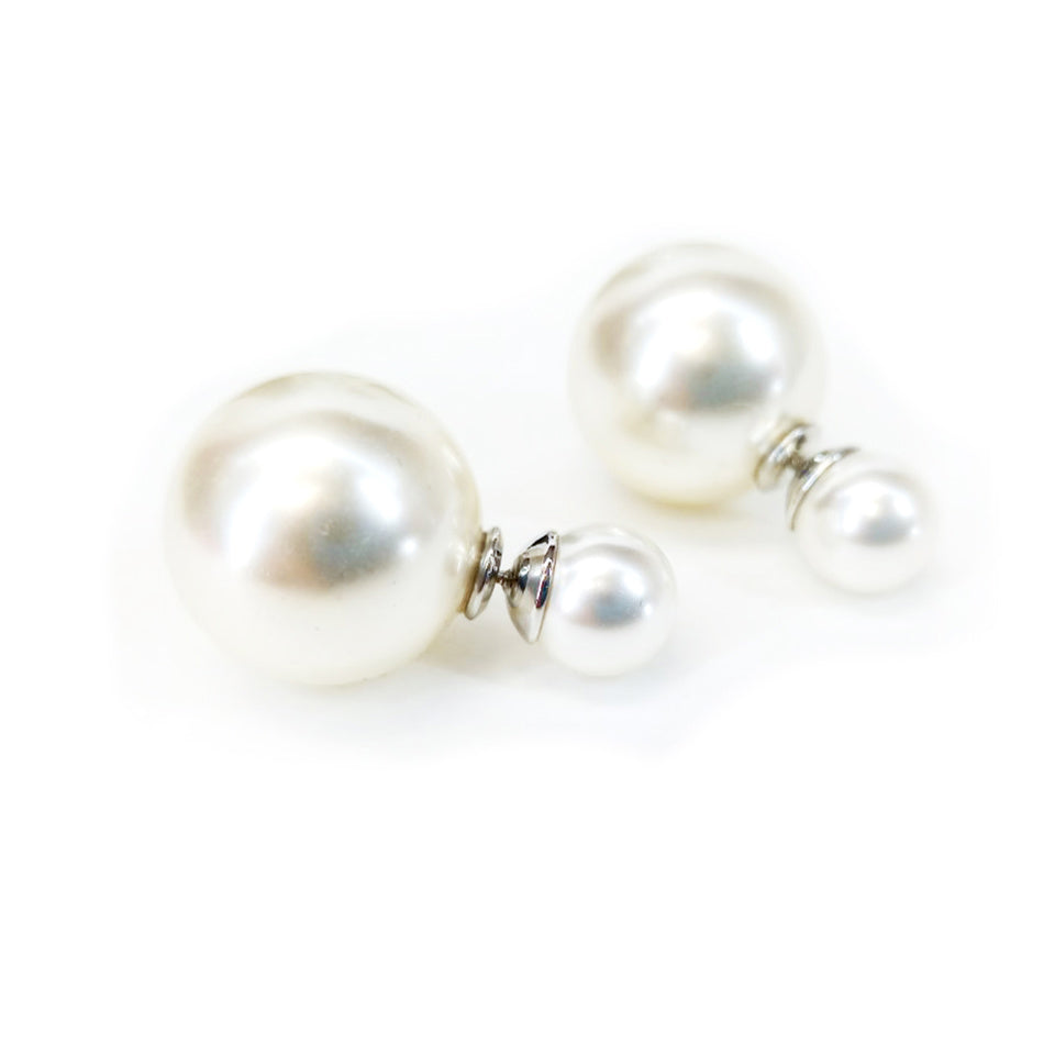 EARRING DOUBLE BUBBLE PEARL