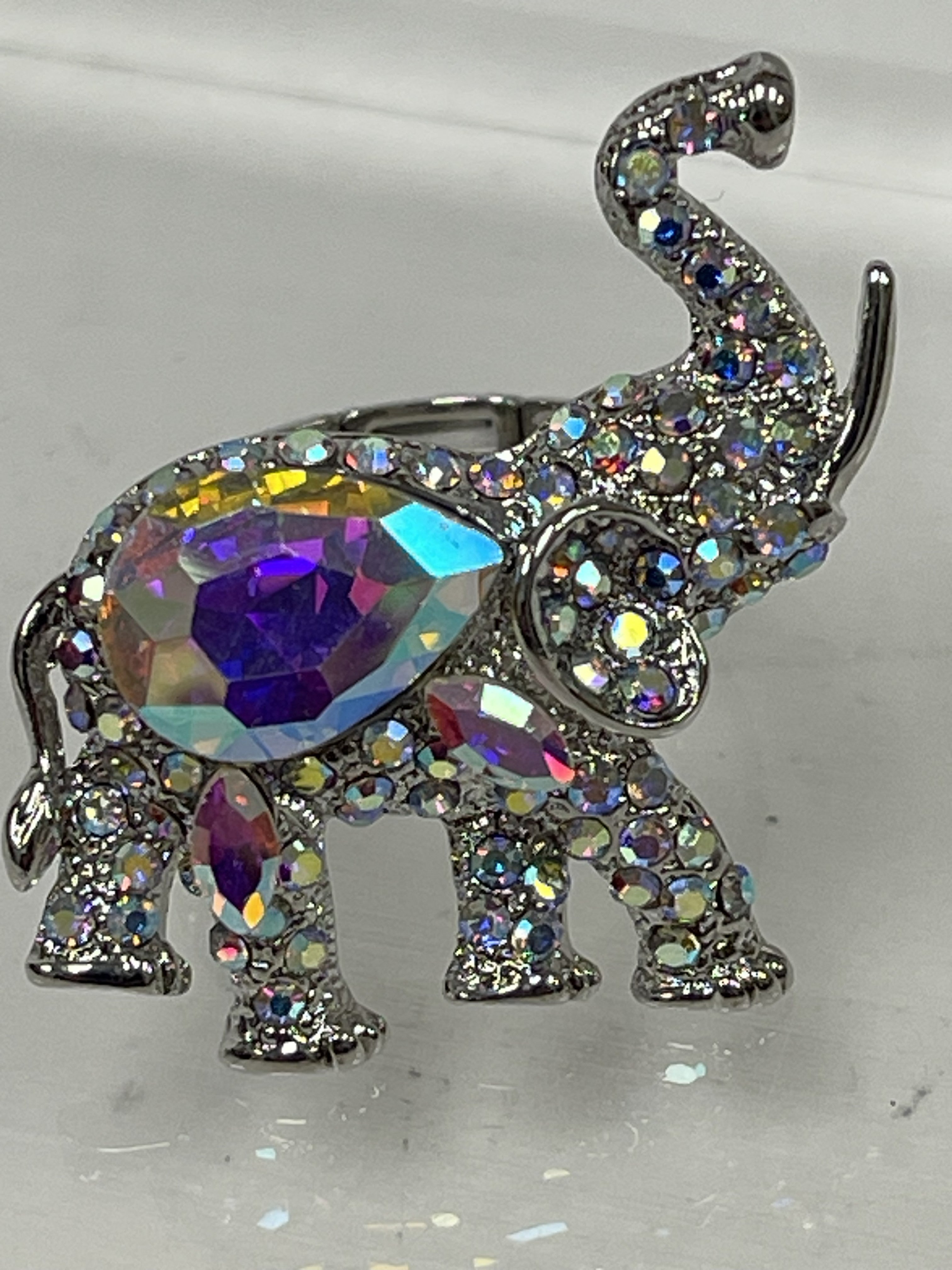Jacqueline Kent Rhinestone Elephant Ring