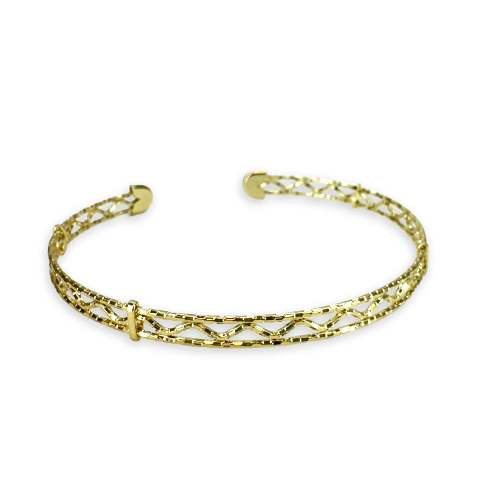 BRACELET GOLD FENCE STACKABLE