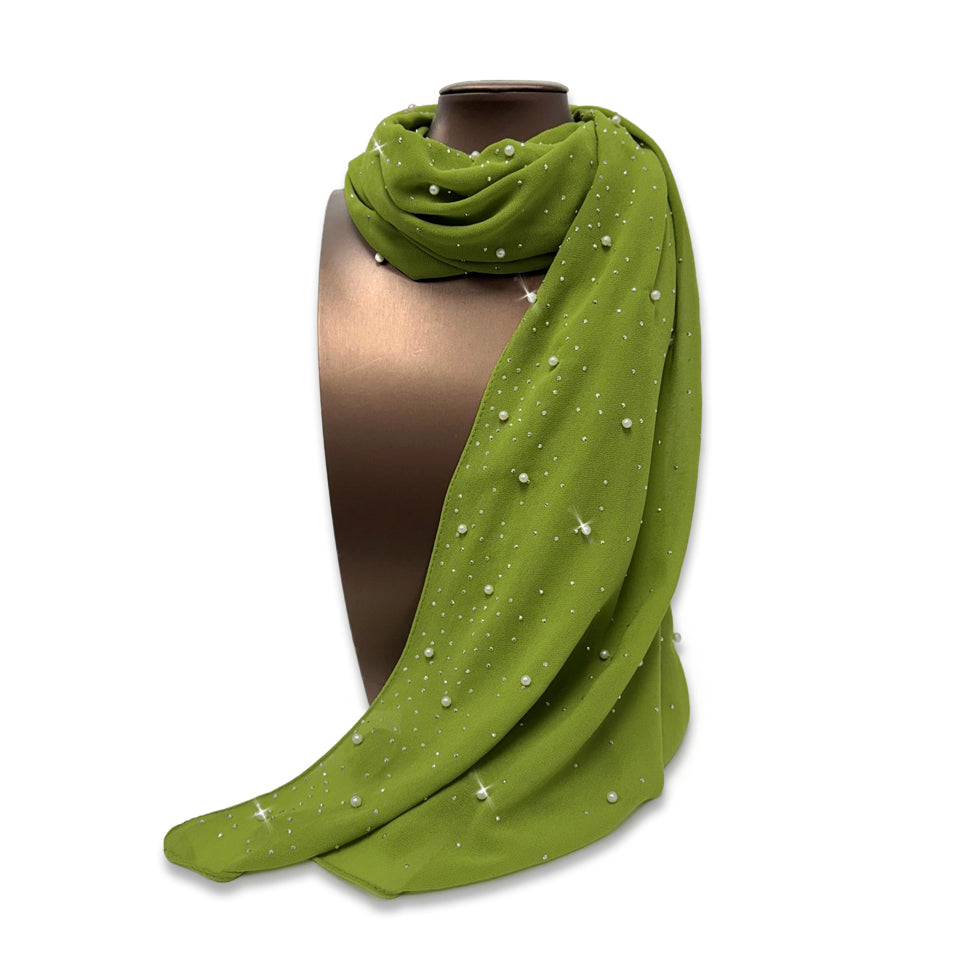 SCARF EMBELISHED GREEN