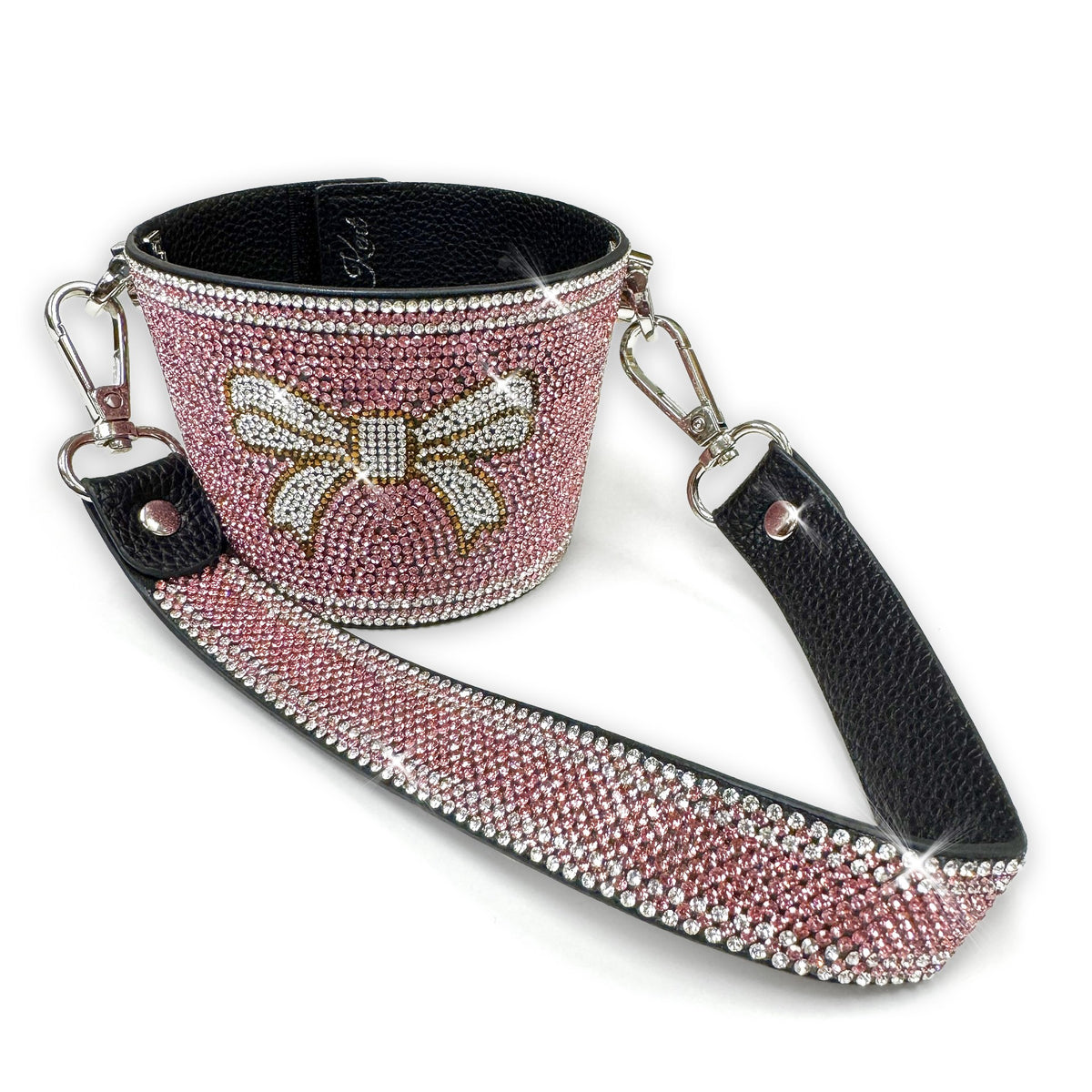 COFFEE TUMBLER SLING PINK BOW
