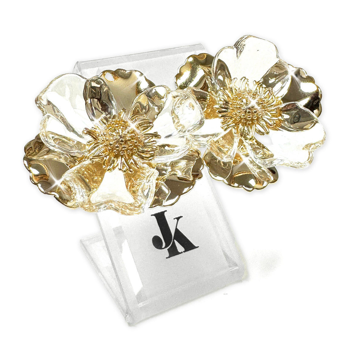 Jacqueline Kent Earring Open Flower Gold