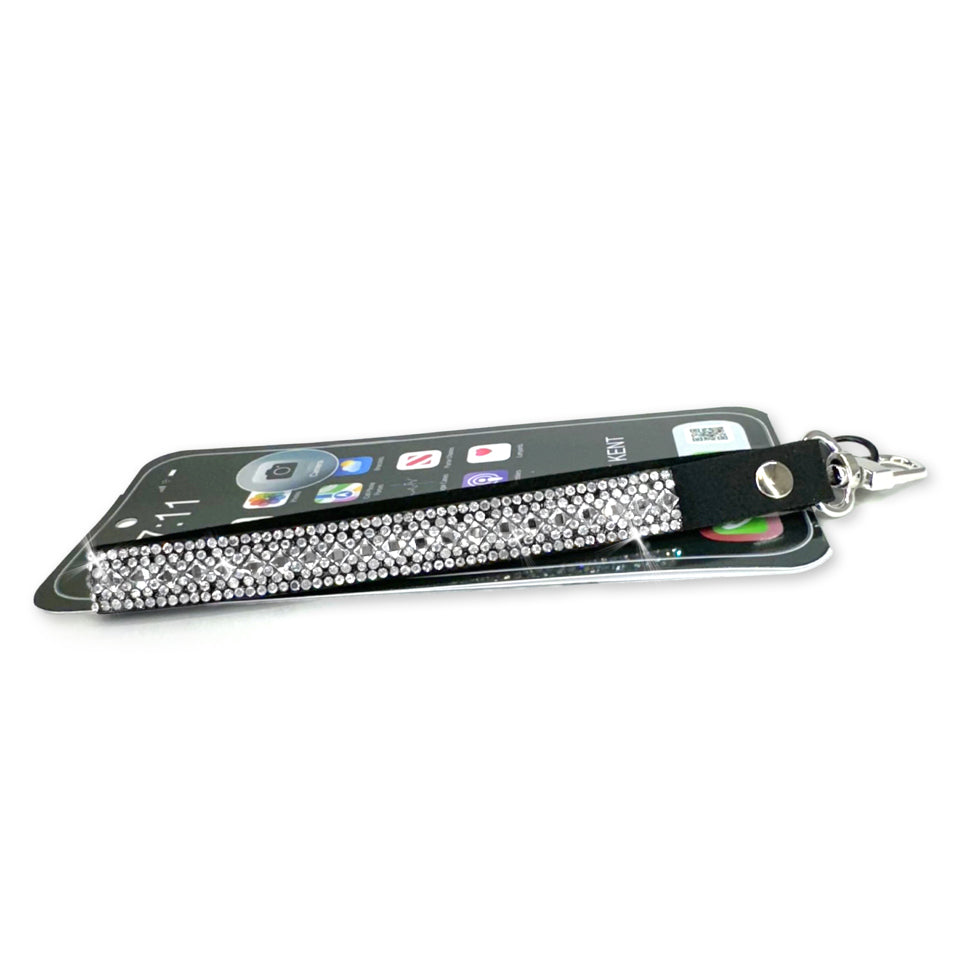 PHONE WRIST LANYARD WHITE DIAMOND