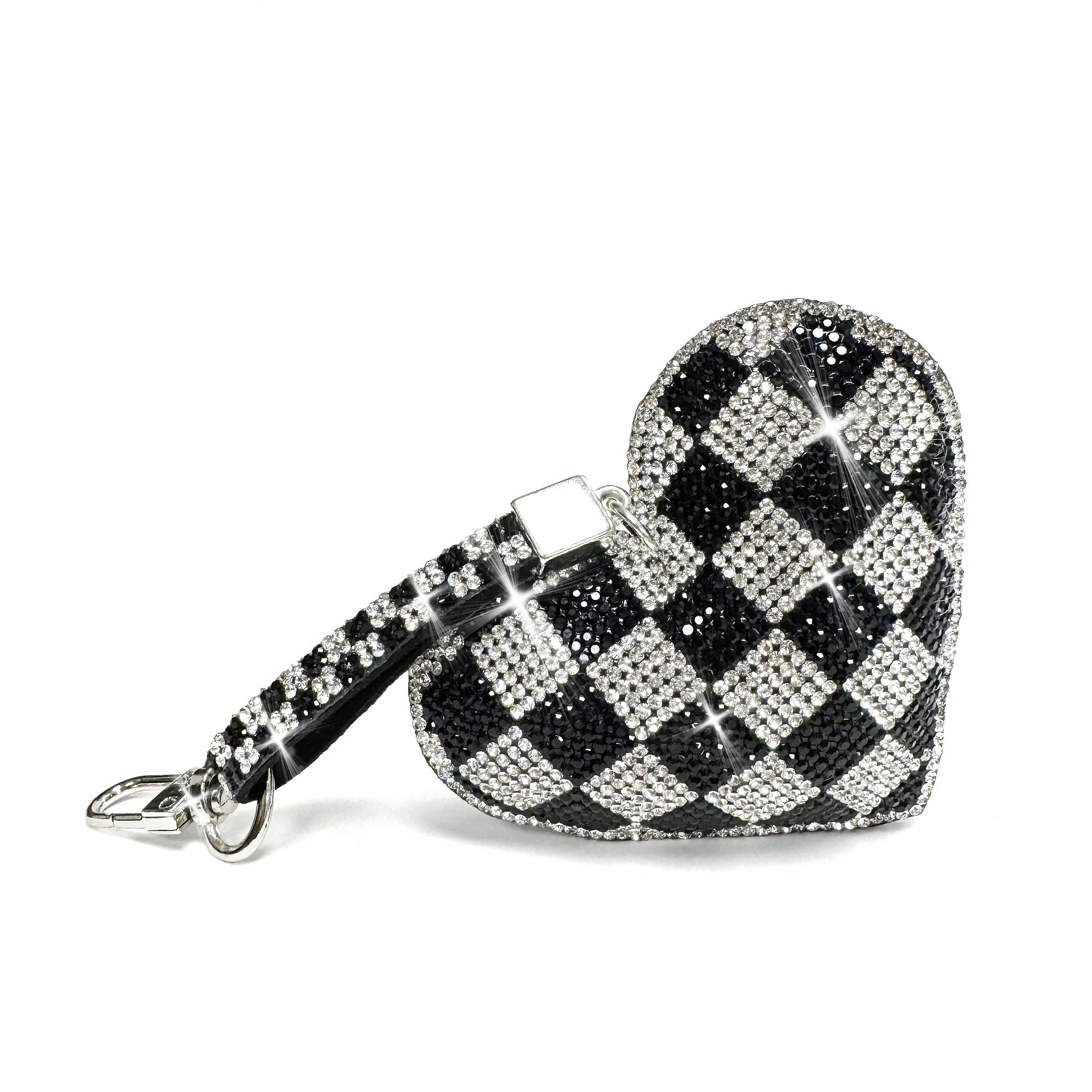 CHECK HEART PURSE CHARM