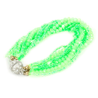 BRACELET CRYSTAL MAGNET LIGHT GREEN