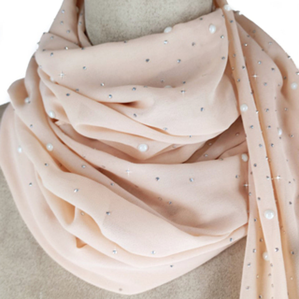 SCARF EMBELISHED IVORY