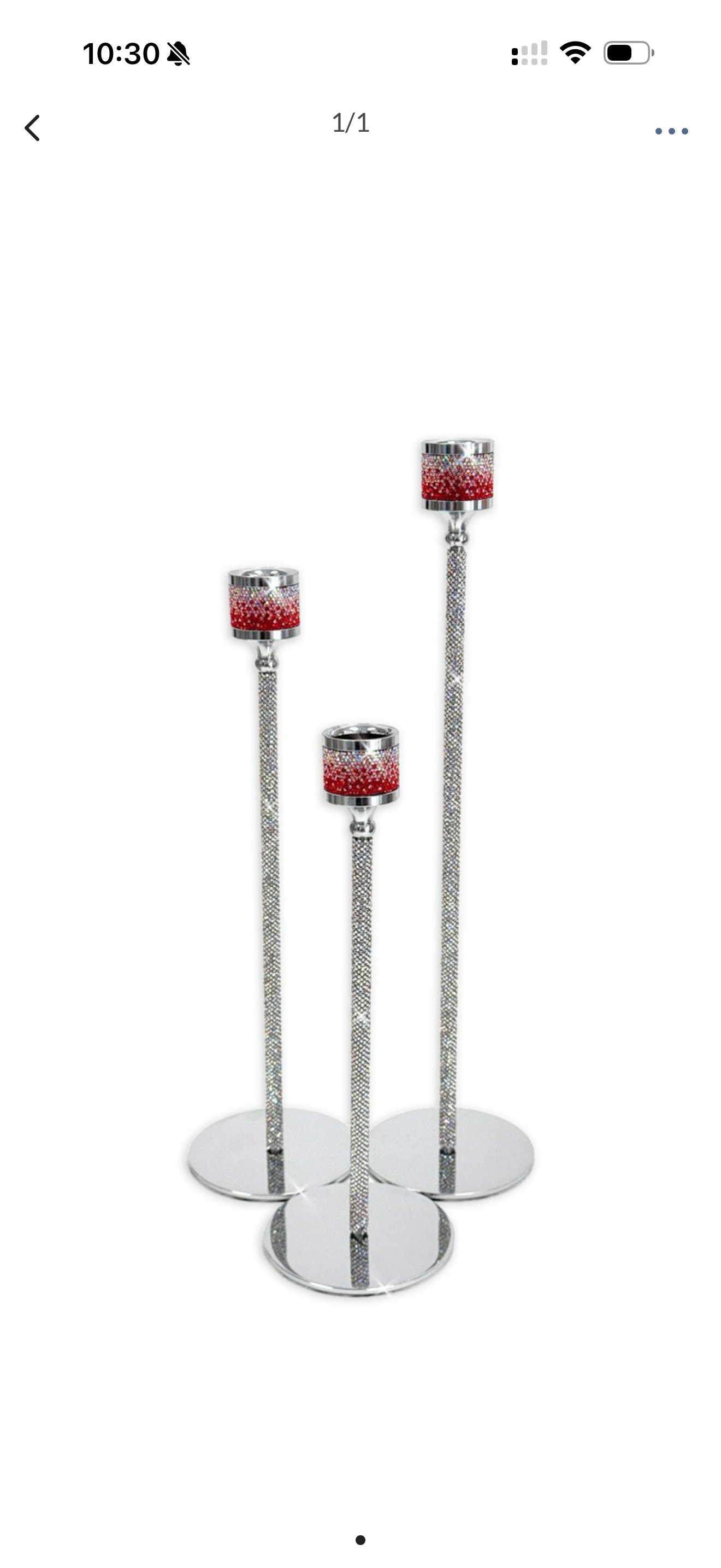 CANDLE STICK PINK AB SET OF 3
