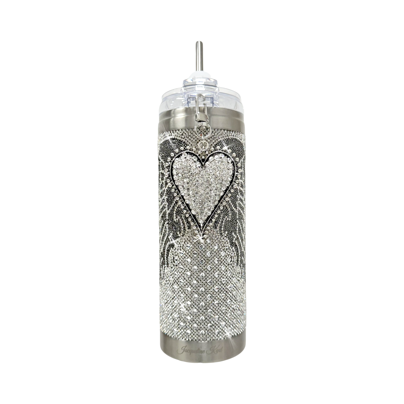 TUMBLER DIVINE COLLECTION LOVE SILVER BLACK