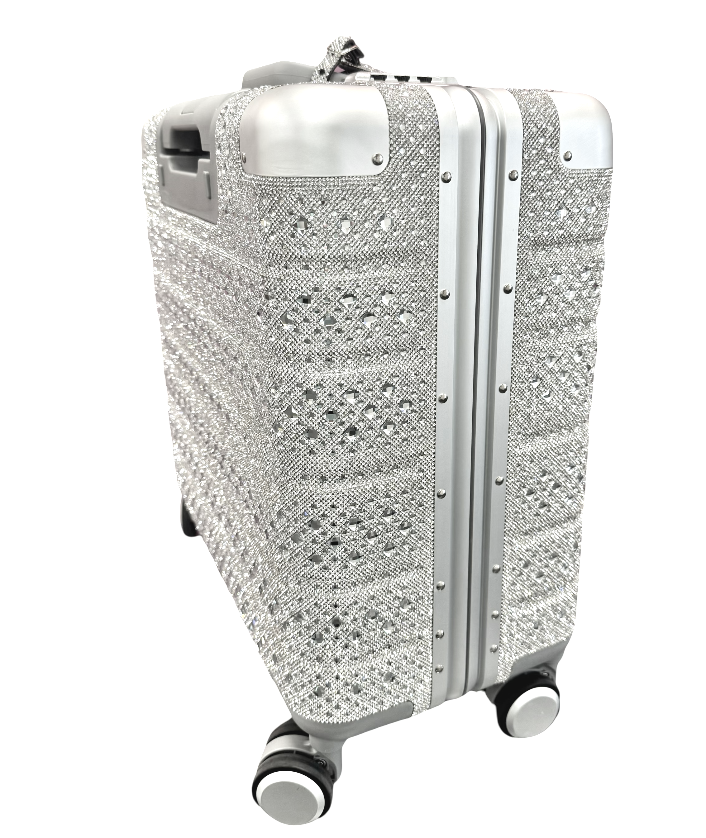 THE BROOKE CASE SILVER WITH DOUBLE SIDED SILVER CRYSTALS