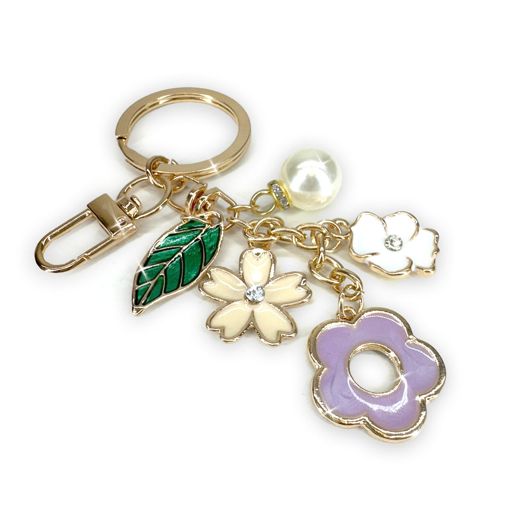 KEYCHAIN PEARL & POSY MULTI