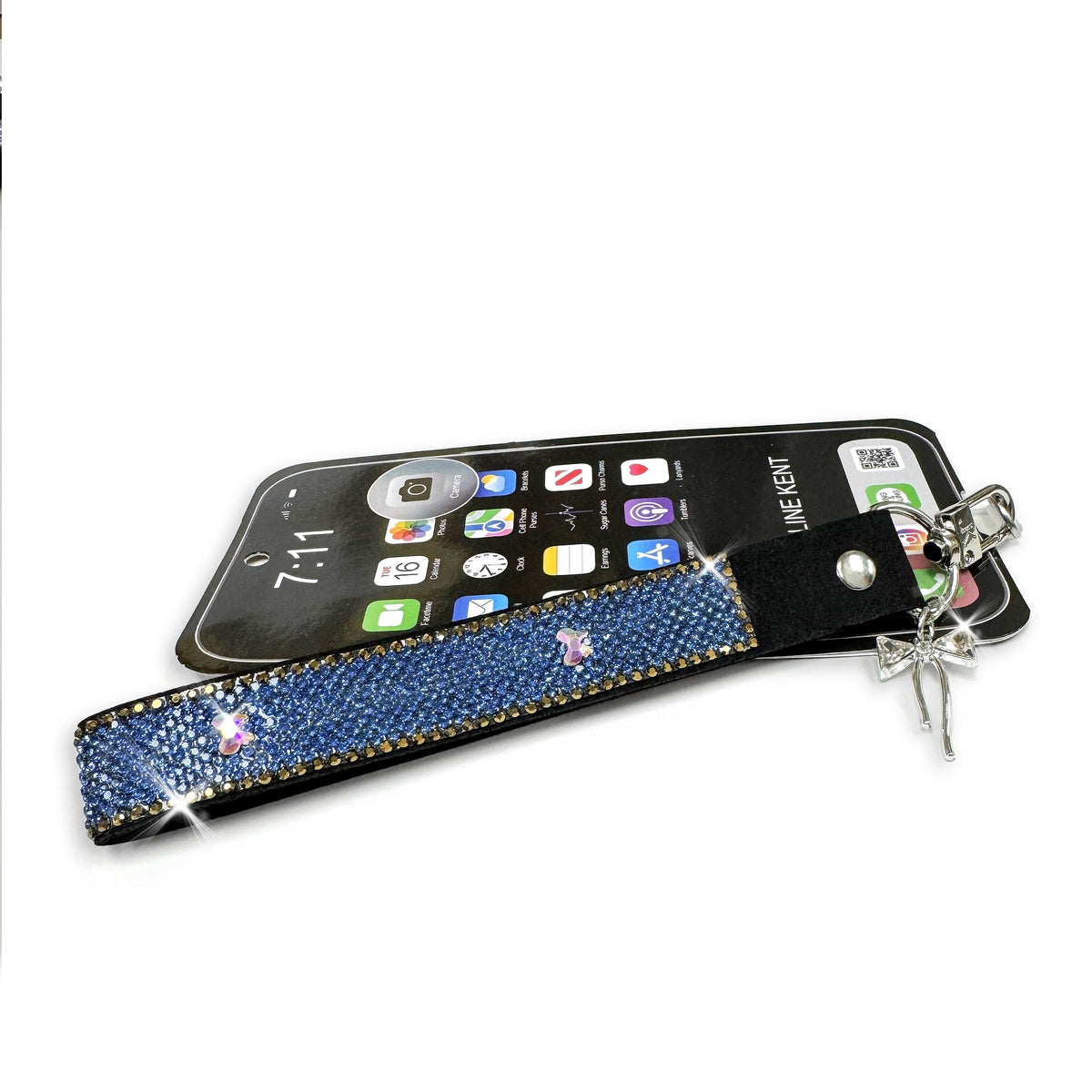 PHONE WRIST LANYARD BLUE BOW **PRE SALE**