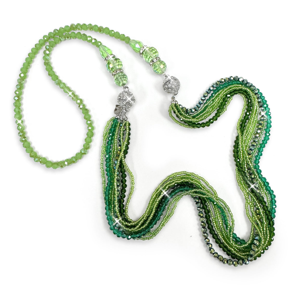 NECKLACE CINDERELLA MIXED GREEN