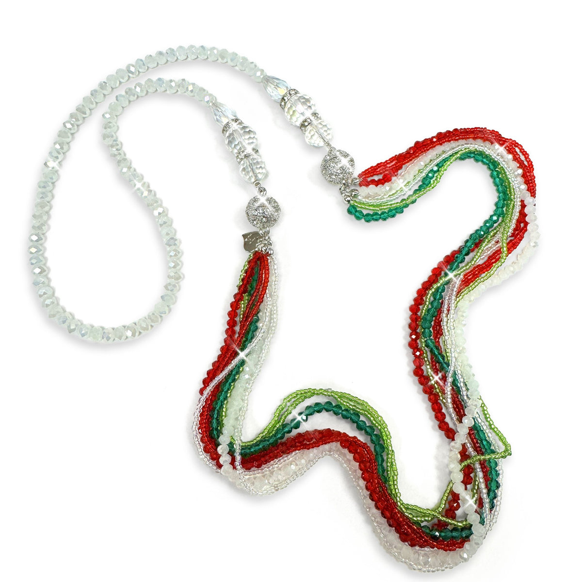 NECKLACE CINDERELLA RED GREEN WHITE