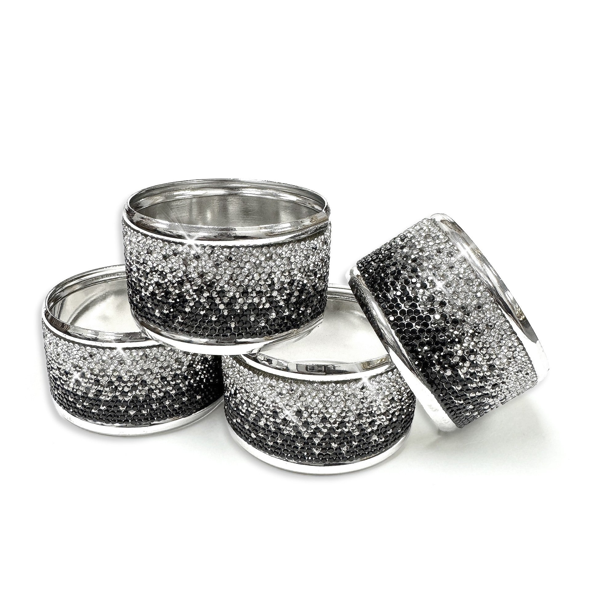 NAPKIN RING BLACK OMBRE SET OF 4