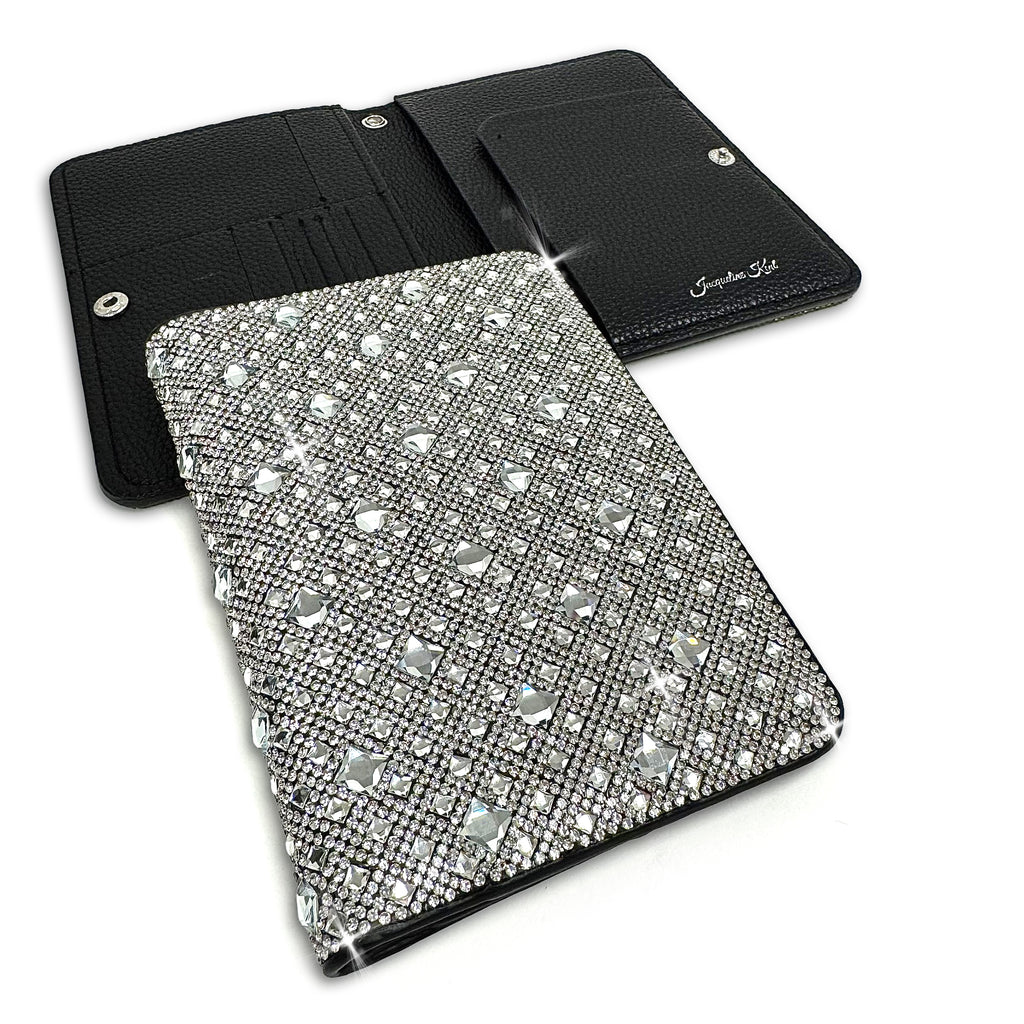 FLOWER POWER PASSPORT HOLDER SILVER